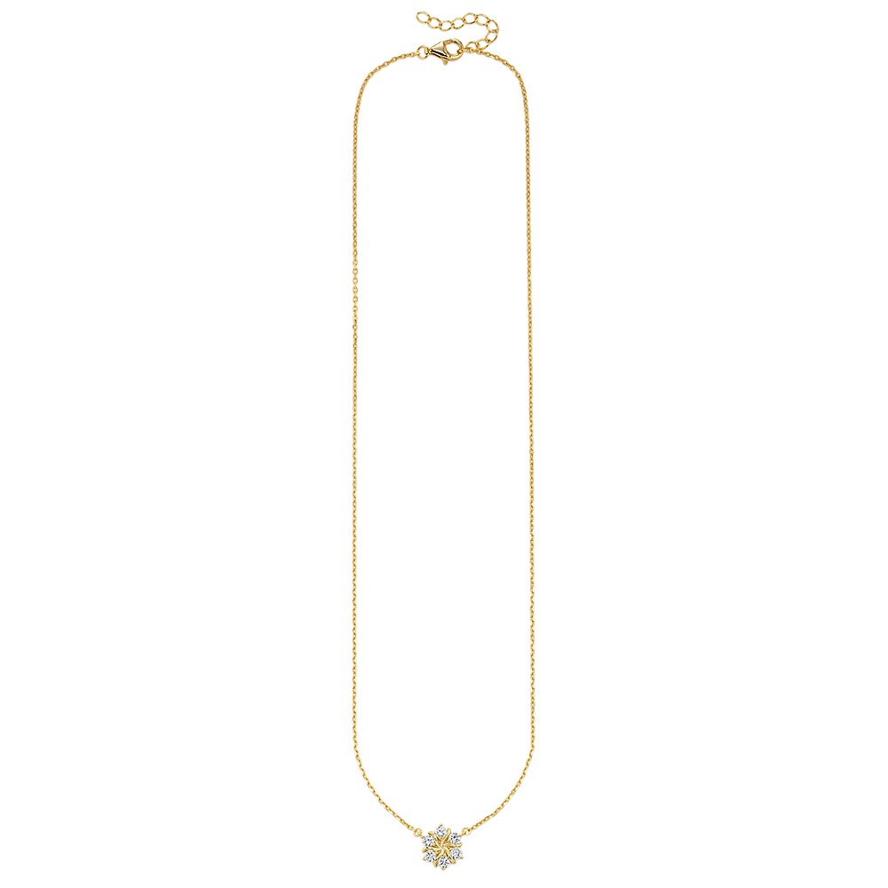 Firetti Kette mit Anhänger »Schmuck Geschenk Kette gelbgoldfarben vergoldet mit Anhänger«, mit Zirkonia (synth.)