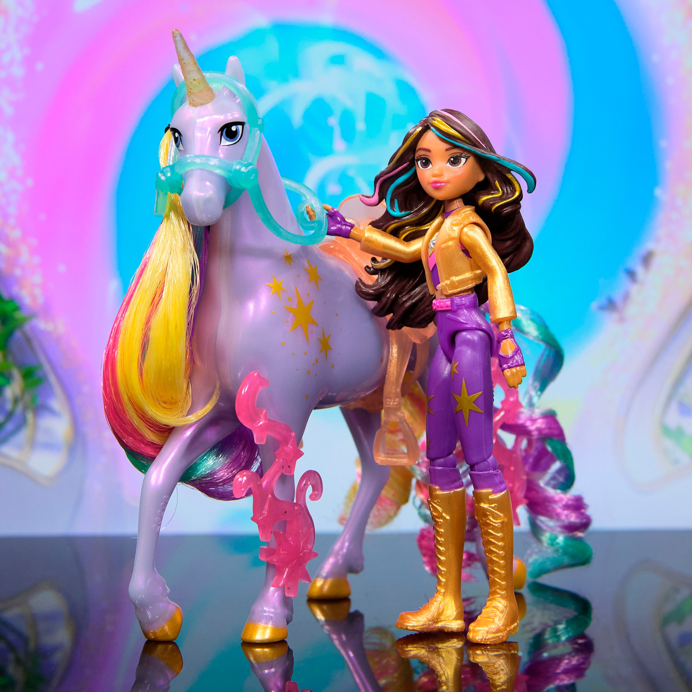 Spin Master Anziehpuppe »Unicorn Academy - Sophia & Einhorn Wildstar«, mit echter Mähne
