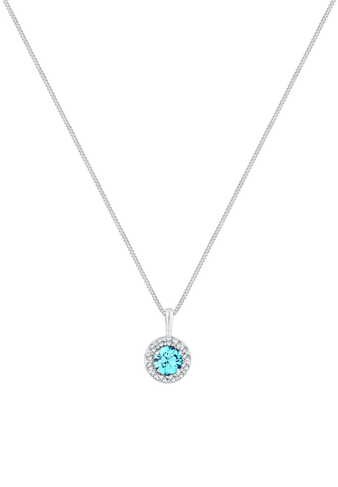 Elli Collierkettchen »Solitär Weiß 925 Sterling Silber, mit Kristallen von Swarovski®«