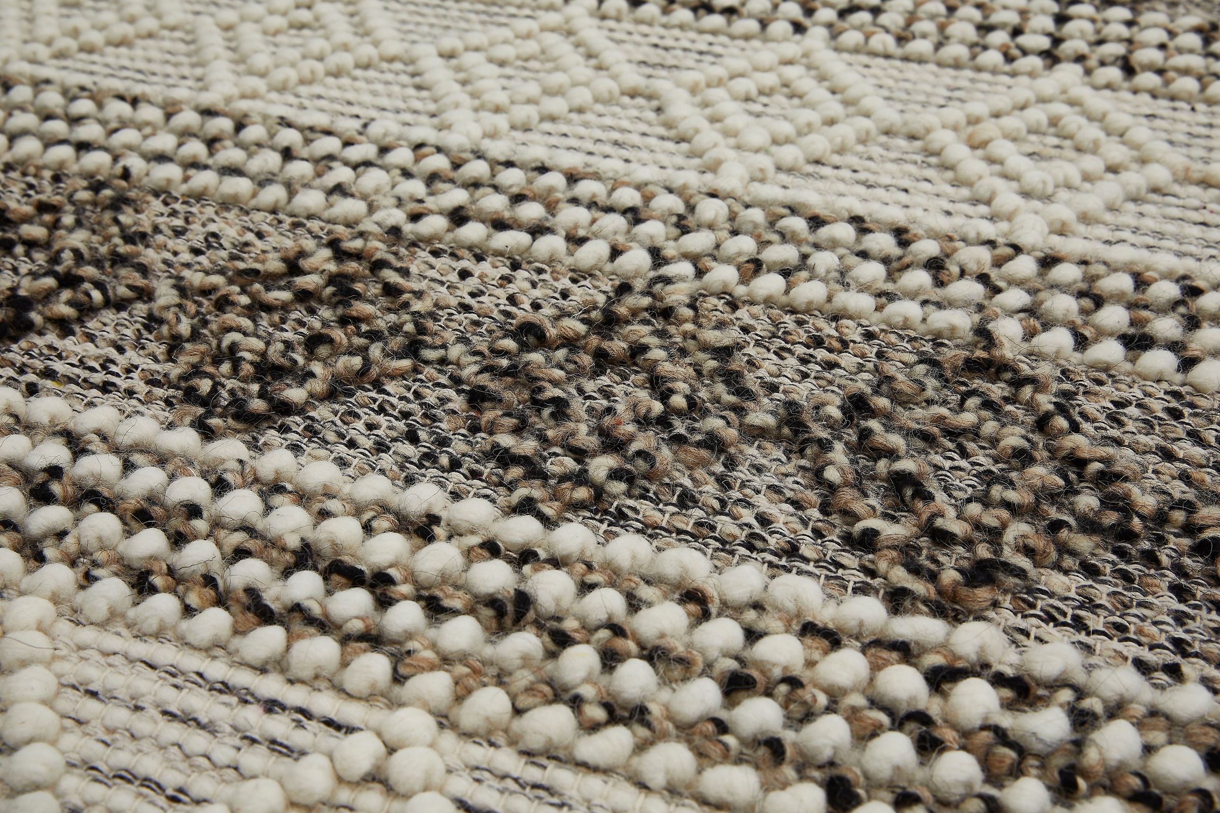 LUXOR living Wollteppich »Aalborg«, rechteckig, 10 mm Höhe, Handweb Teppich, reine Wolle, handgewebt, Rauten Design