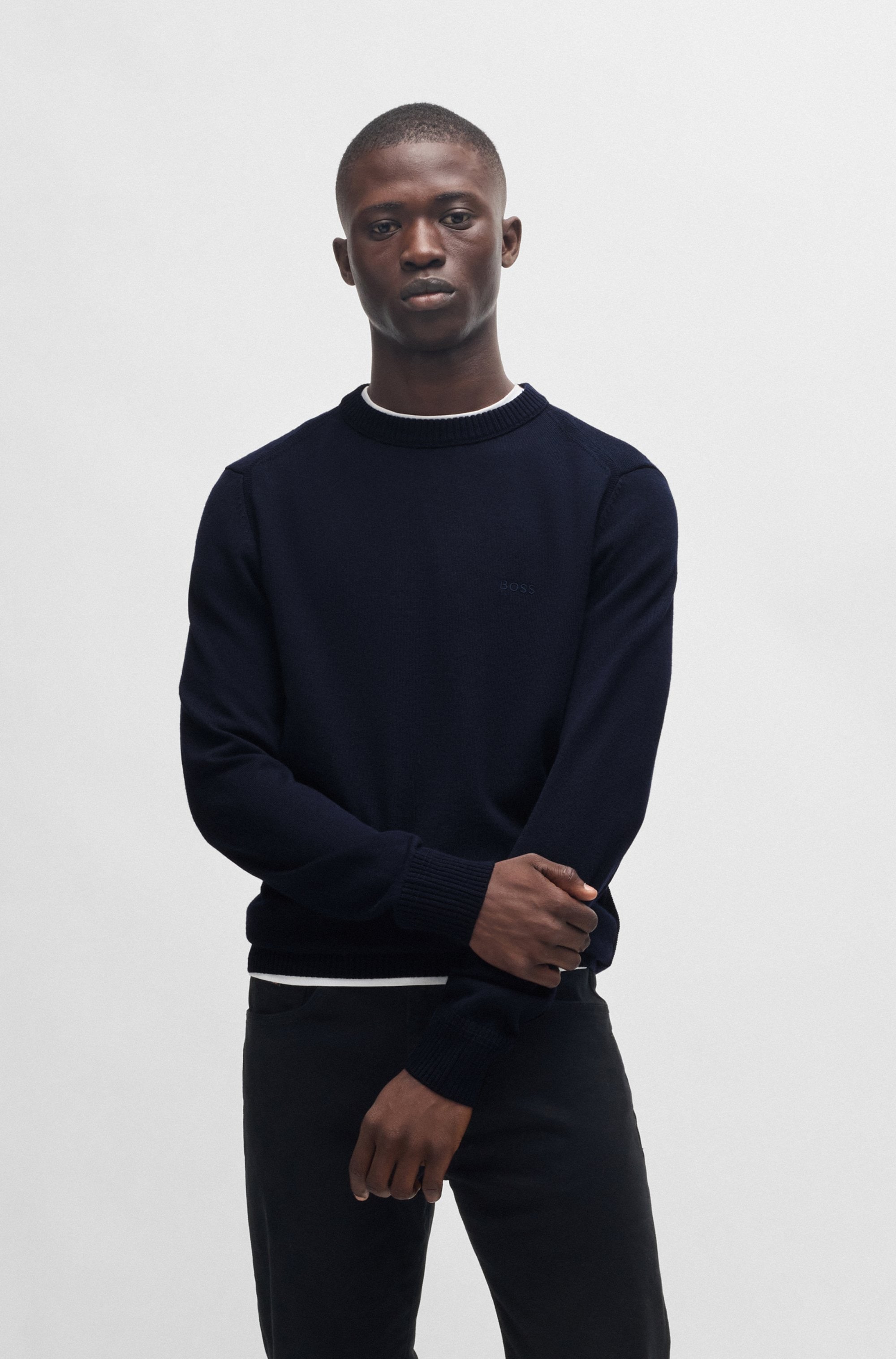 BOSS ORANGE Strickpullover »Avac« mit Schurwolle