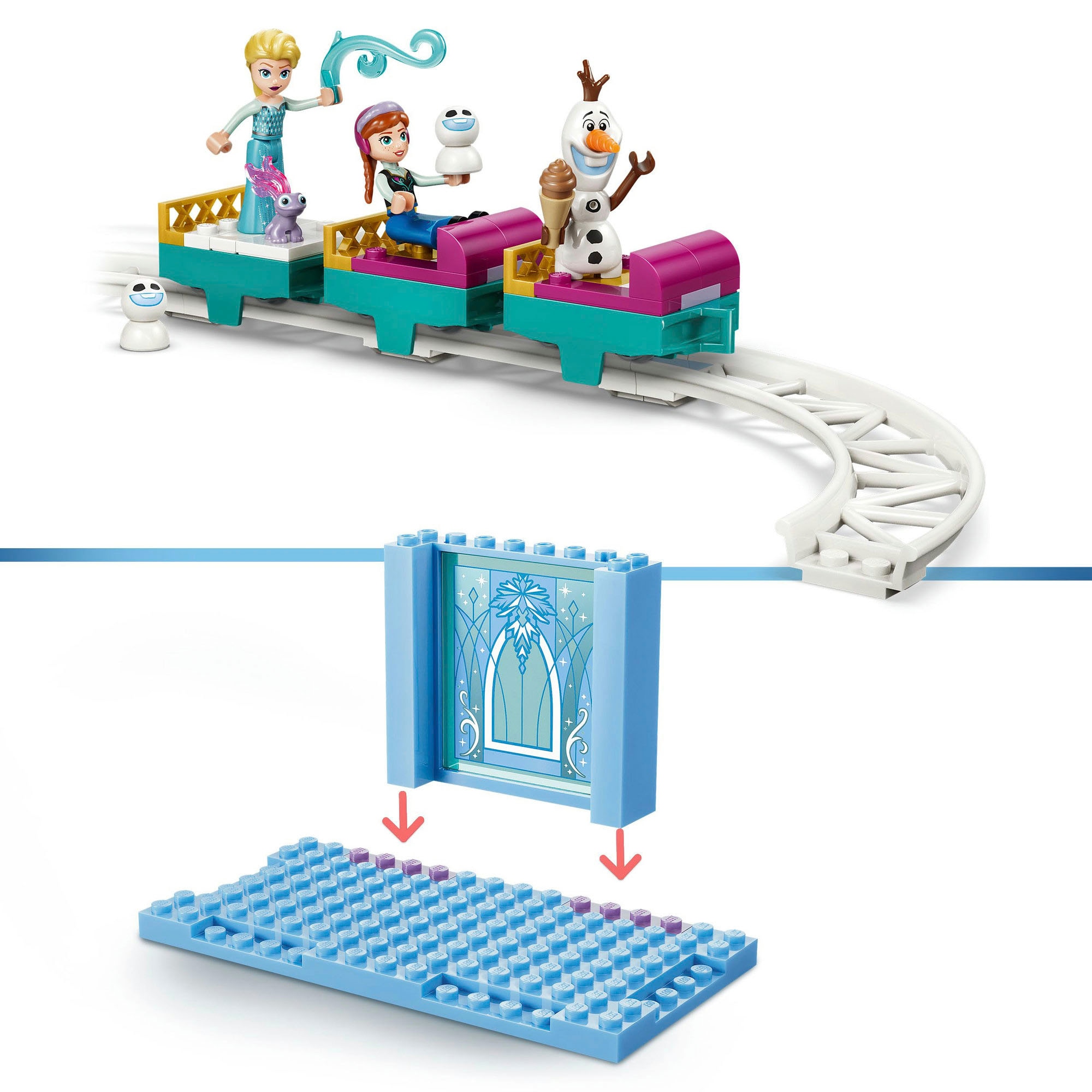LEGO® Konstruktionsspielsteine »Elsas Schlittenfahrt um den Eispalast (43281), LEGO Disney Princess« Made in Europe