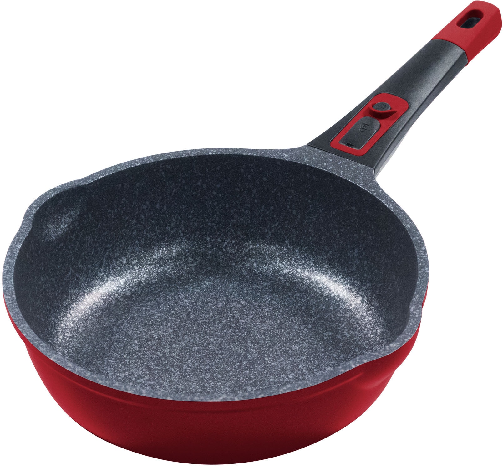 KING Pfannen-Set »Moonscape«, Aluminiumguss, (Set, 5 tlg., je 1 Pfanne Ø 20/24/28/28 cm, H: 4,5/5/5,5/8,5 cm, - 1/1,9/2,5/4 l), abnehmbarer Griff, MOONSCAPE-Beschichtung, Induktion