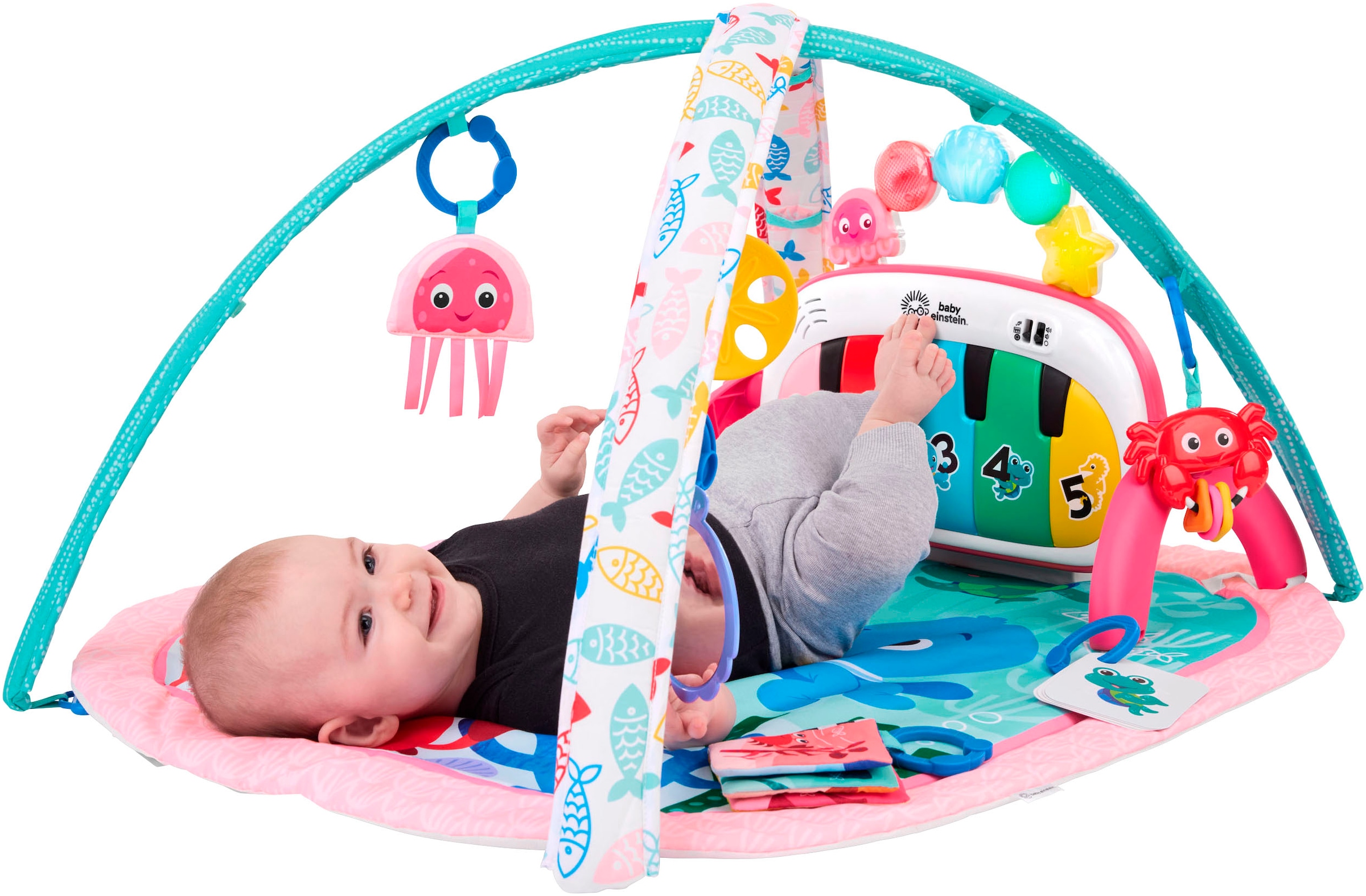 Baby Einstein Spielbogen »4-in-1 Kickin’ Tunes Jellyfish Jamboree Music & Language Discovery Gym«, mit Soundeffekt