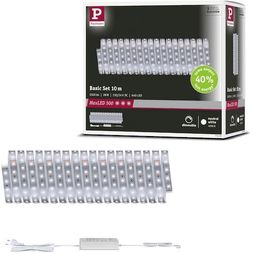 Paulmann LED-Streifen »MaxLED 500 LED Strip Neutralweiß Basisset« günstig online kaufen