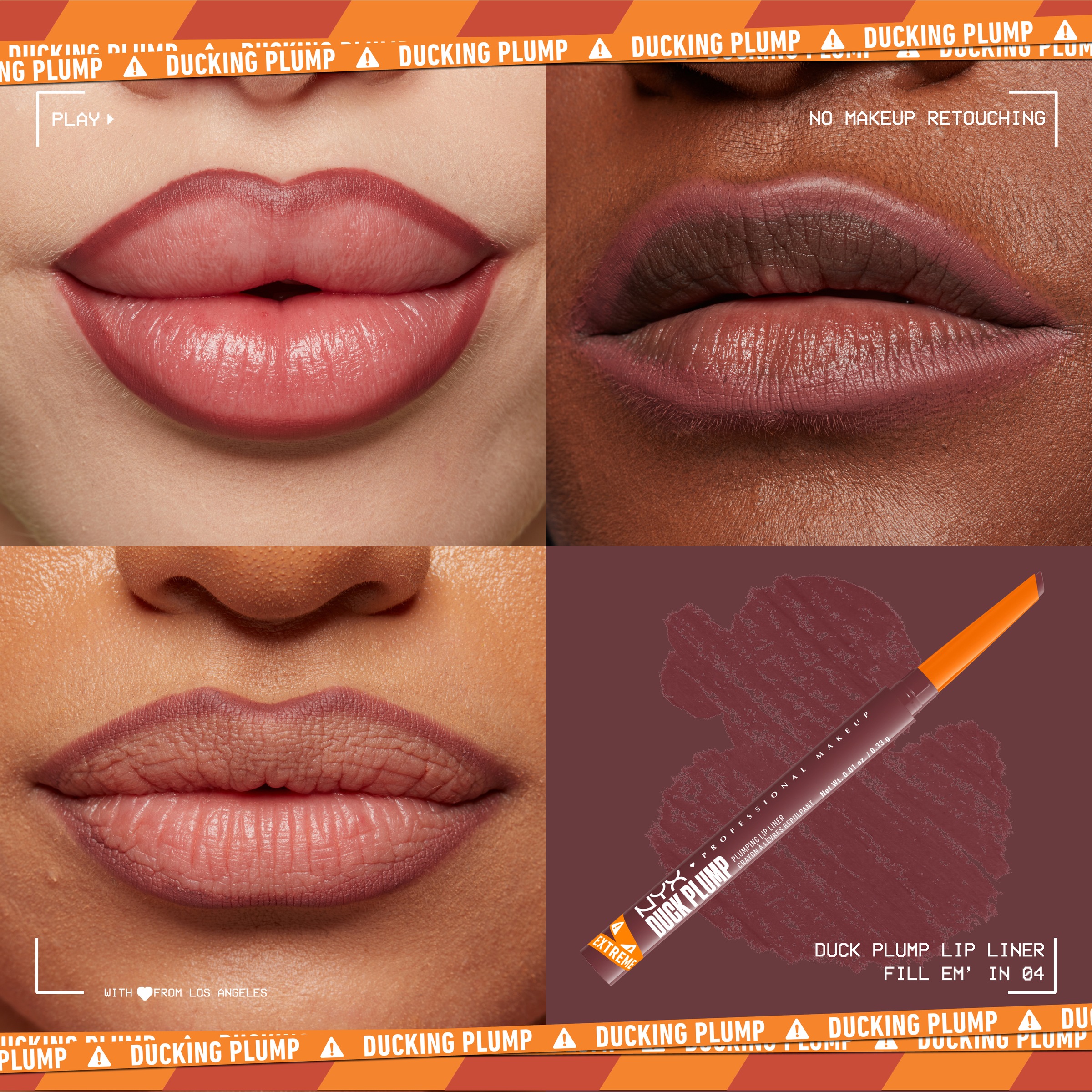 NYX Lippenstift »Professional Makeup Duck Plump Plumping Lip Liner Lippenkonturenstift«, Polstert die Lippen natürlich auf, angeschrägte Spitze.