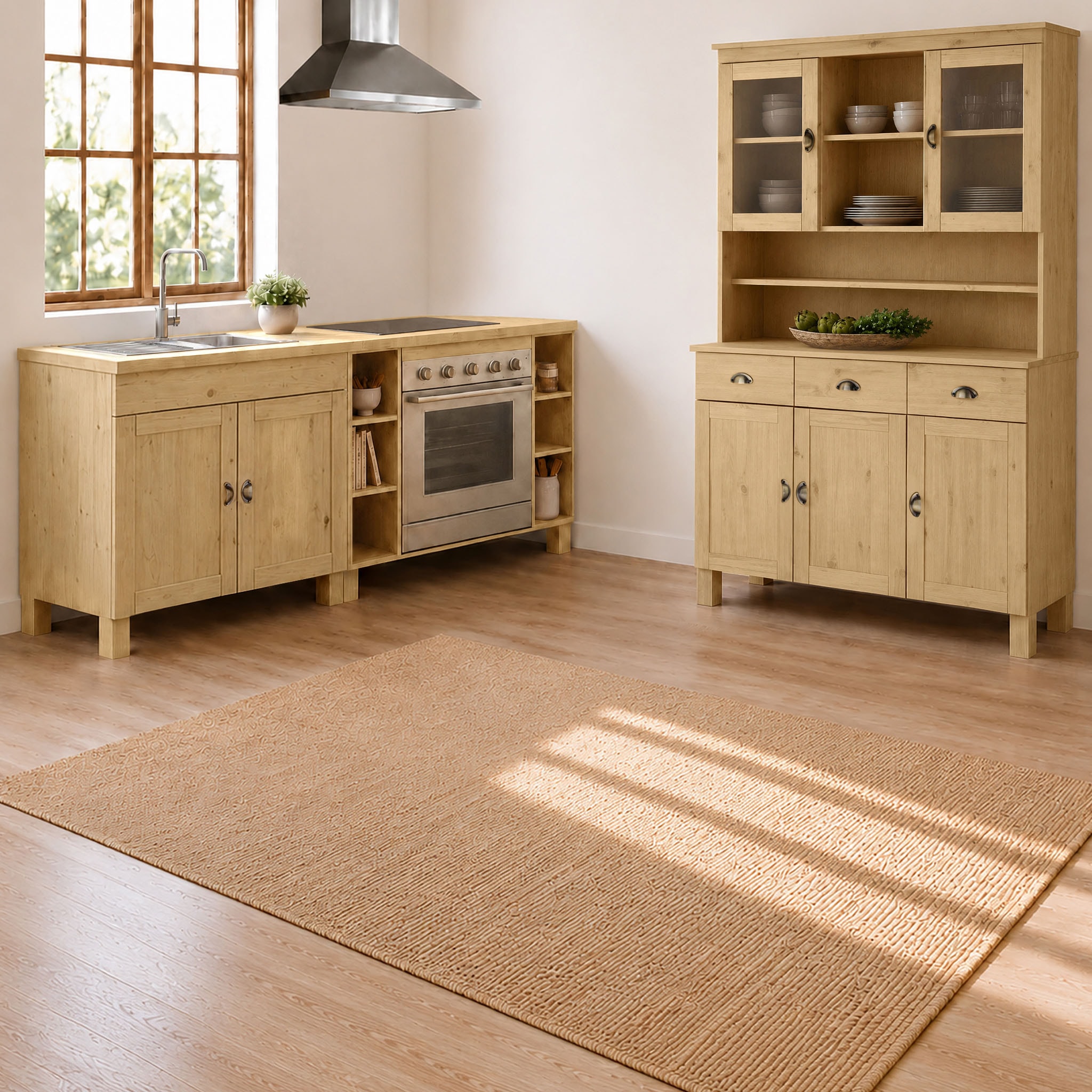 Home affaire Unterschrank »Oslo« 125 cm breit, 38 cm tief, als Sideboard, 3 Türen, 2 Schubladen