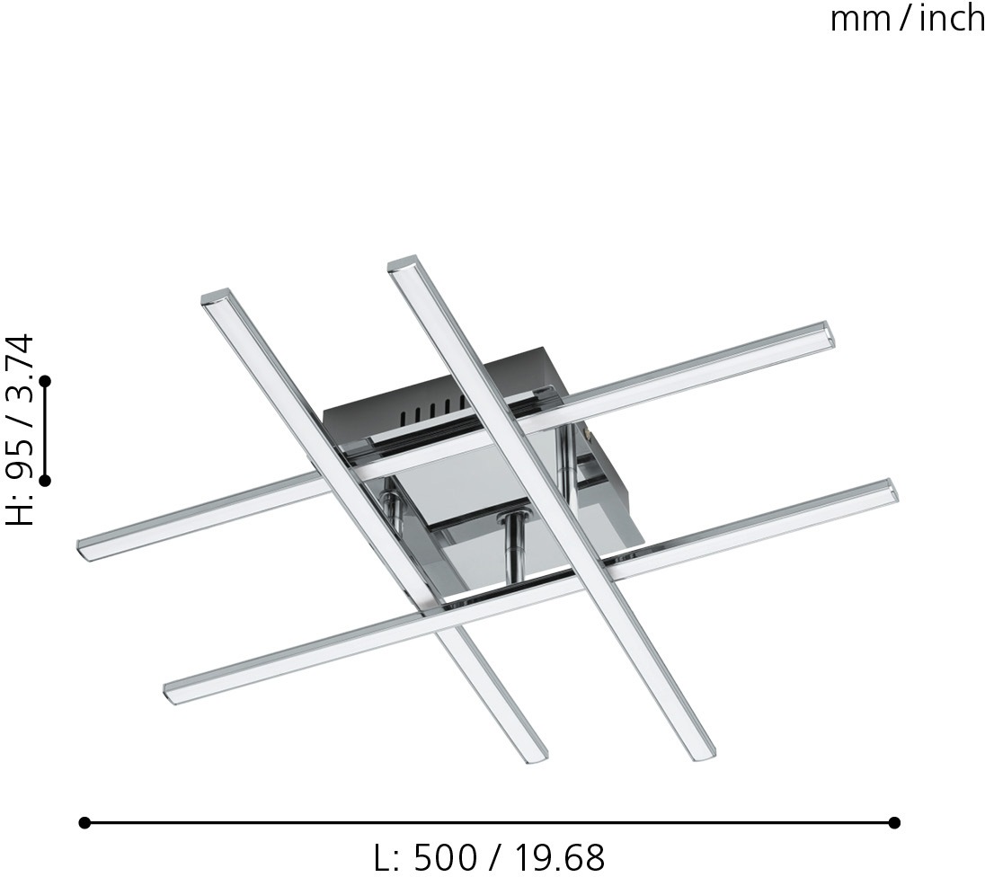 EGLO Deckenleuchte »LASANA 1«, 1 flammig, Leuchtmittel LED-Board   LED fest günstig online kaufen