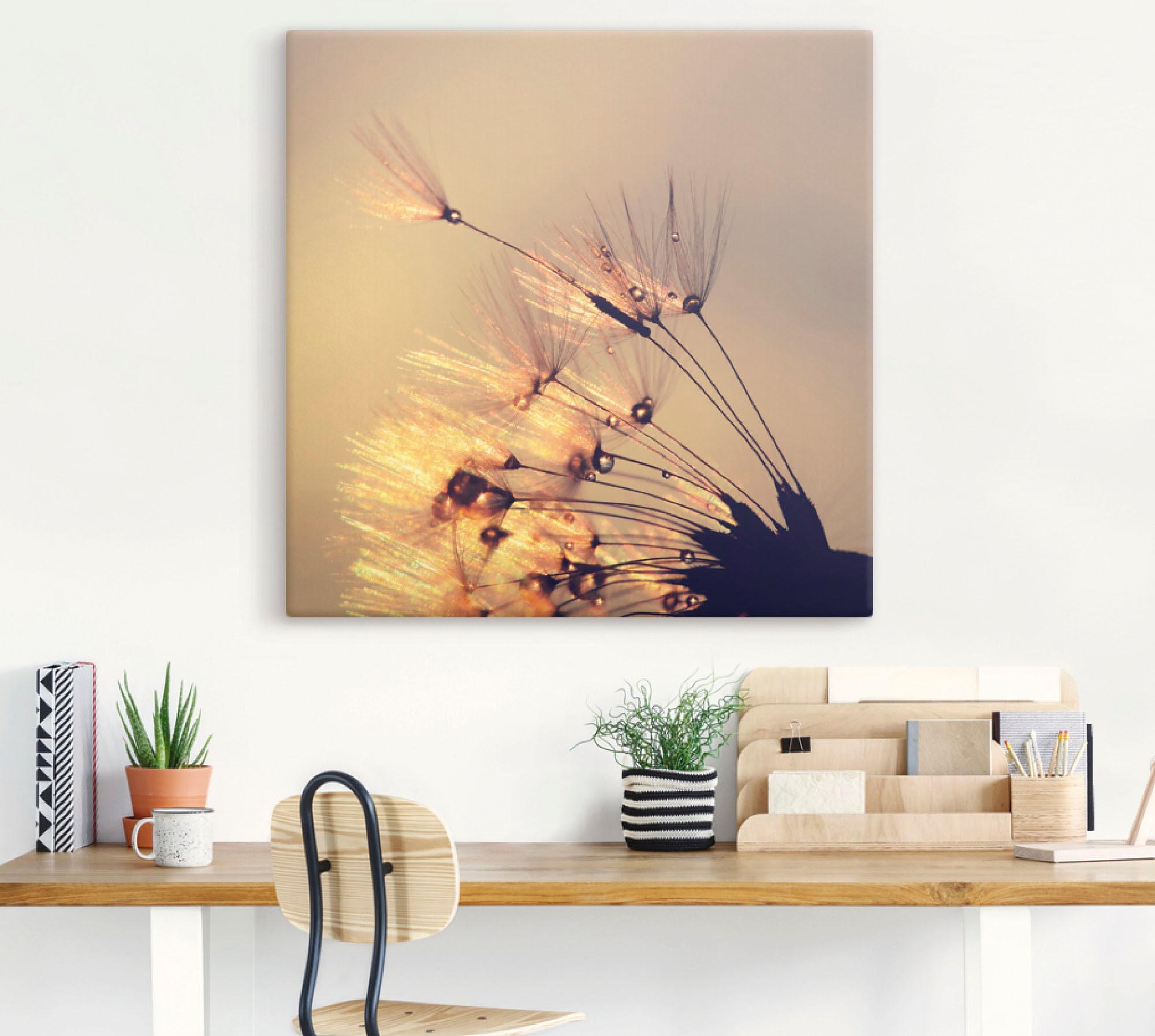 Artland Leinwandbild »Pusteblume Goldene Schirmchen«, Blumen, (1 St.), auf günstig online kaufen