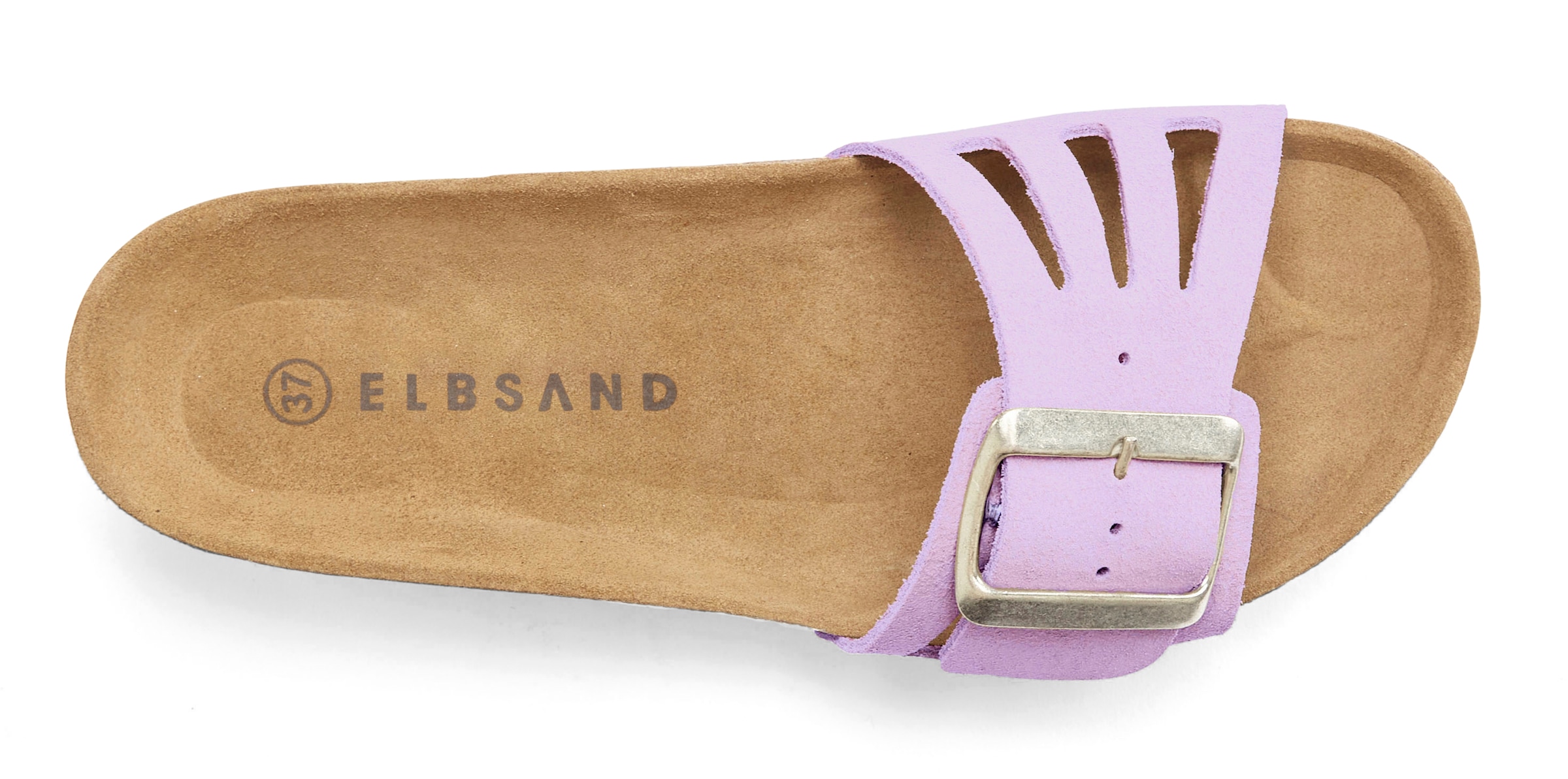 Elbsand Pantolette »Sandale, Mule, offener Schuh, Sommerschuhe, Lederpantolette«  aus Leder mit weichem Korkfußbett