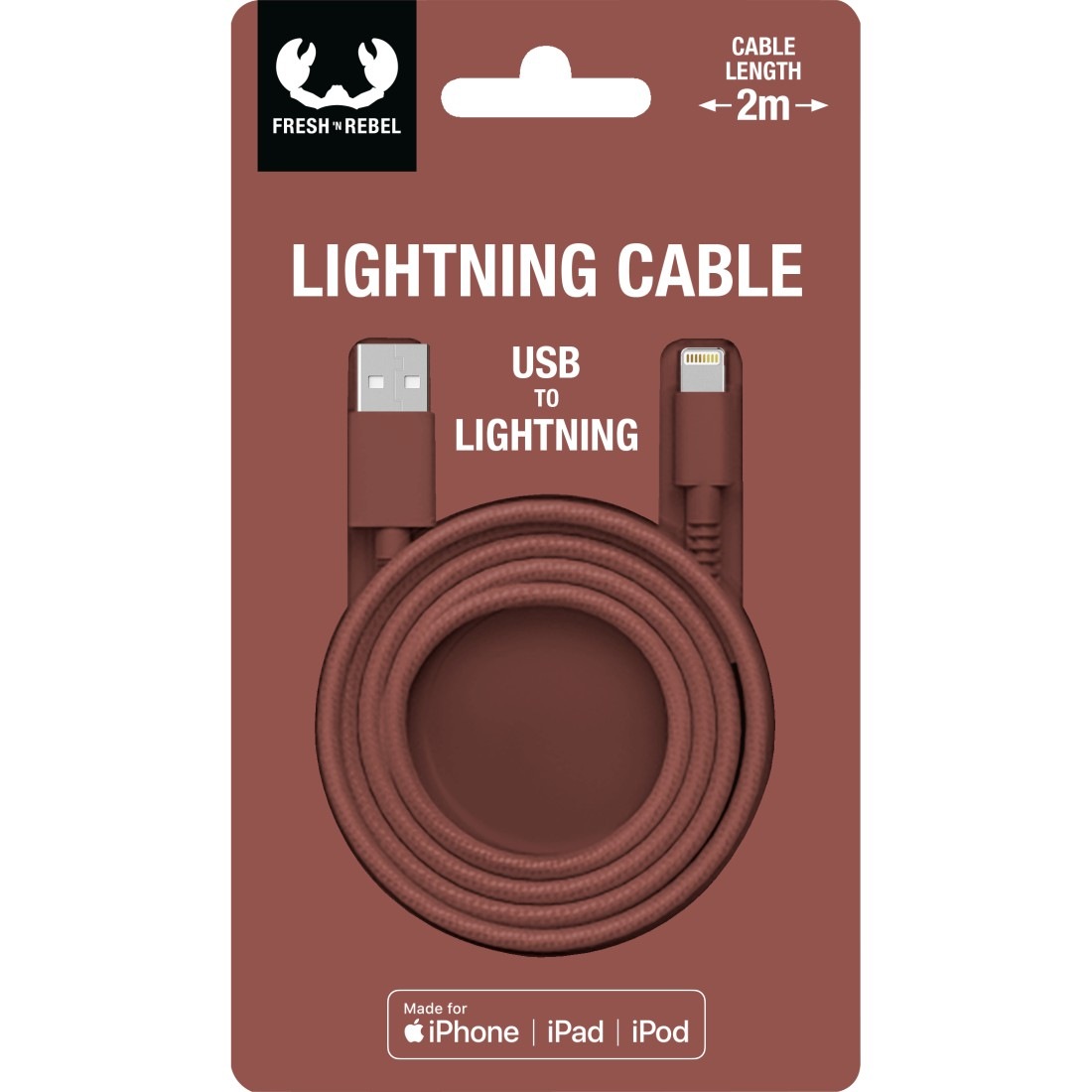 Fresh´n Rebel Smartphone-Kabel »USB - Lightning-Kabel "Fabriq", 2m«, Lightning-USB Typ A, 200 cm