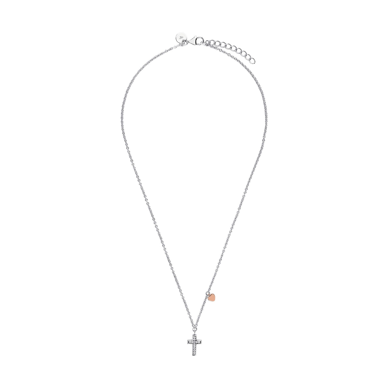 TOM TAILOR Kette mit Anhänger »Herz-Motiv, Kreuz-Motiv« mit Zirkonia (synth.)