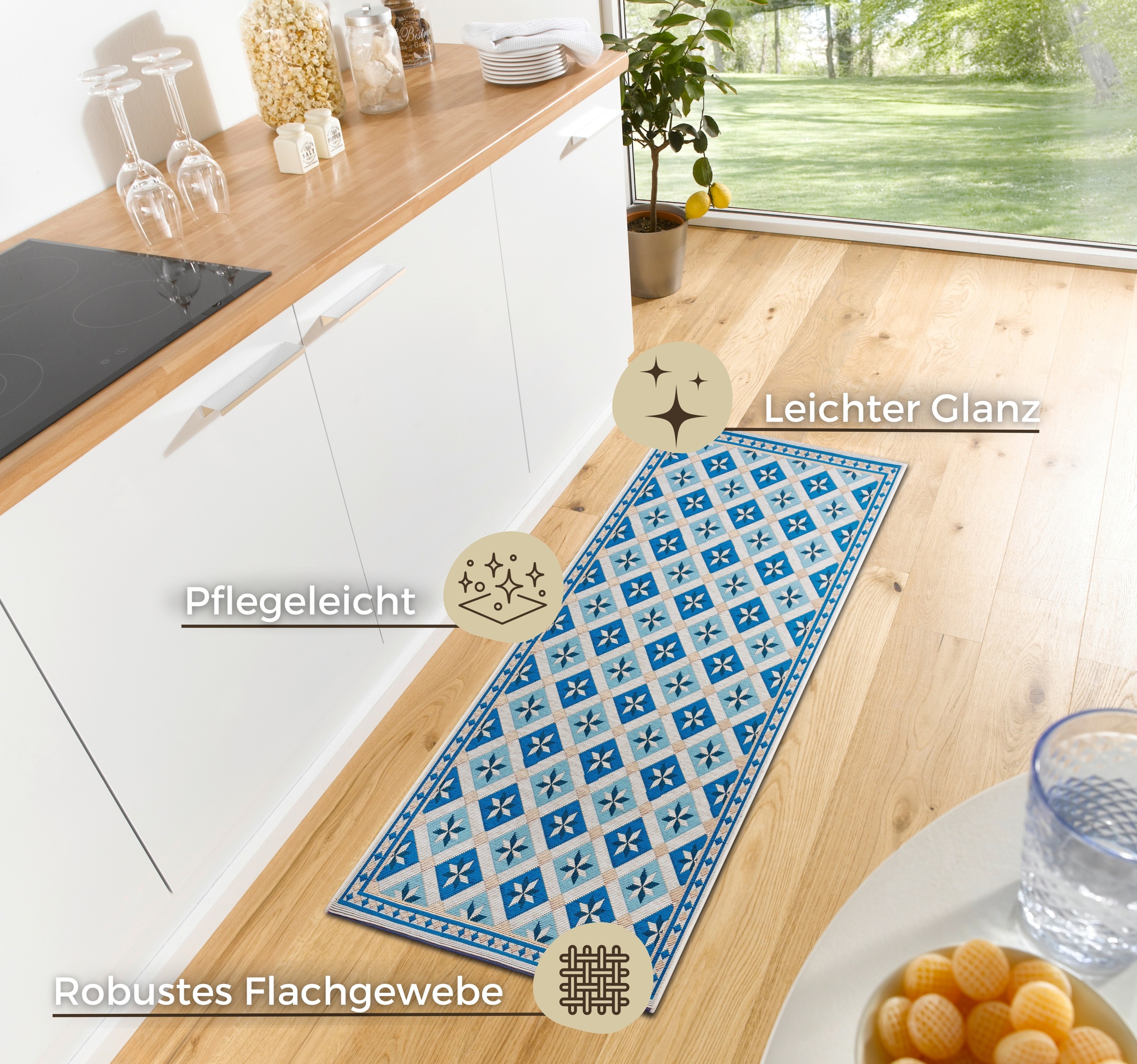 HANSE Home Läufer »Classic«, rechteckig, 6 mm Höhe, strapazierfähig, pflegeleicht, robust, Anti-Slip, Küche, Flur