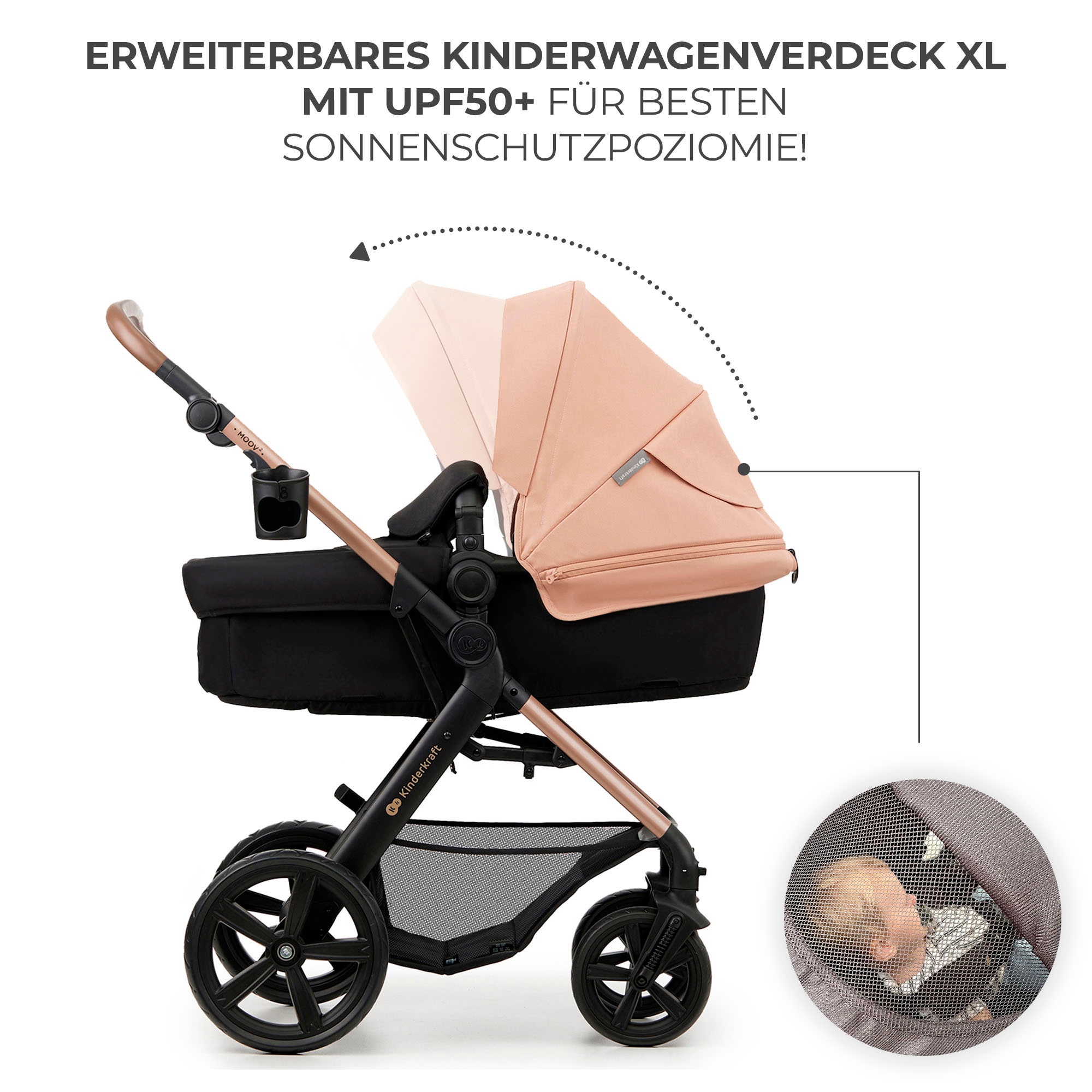 Kinderkraft Kombi-Kinderwagen »MOOV 2 4in1 EVA«, 27 kg, mit EVA-Rädern