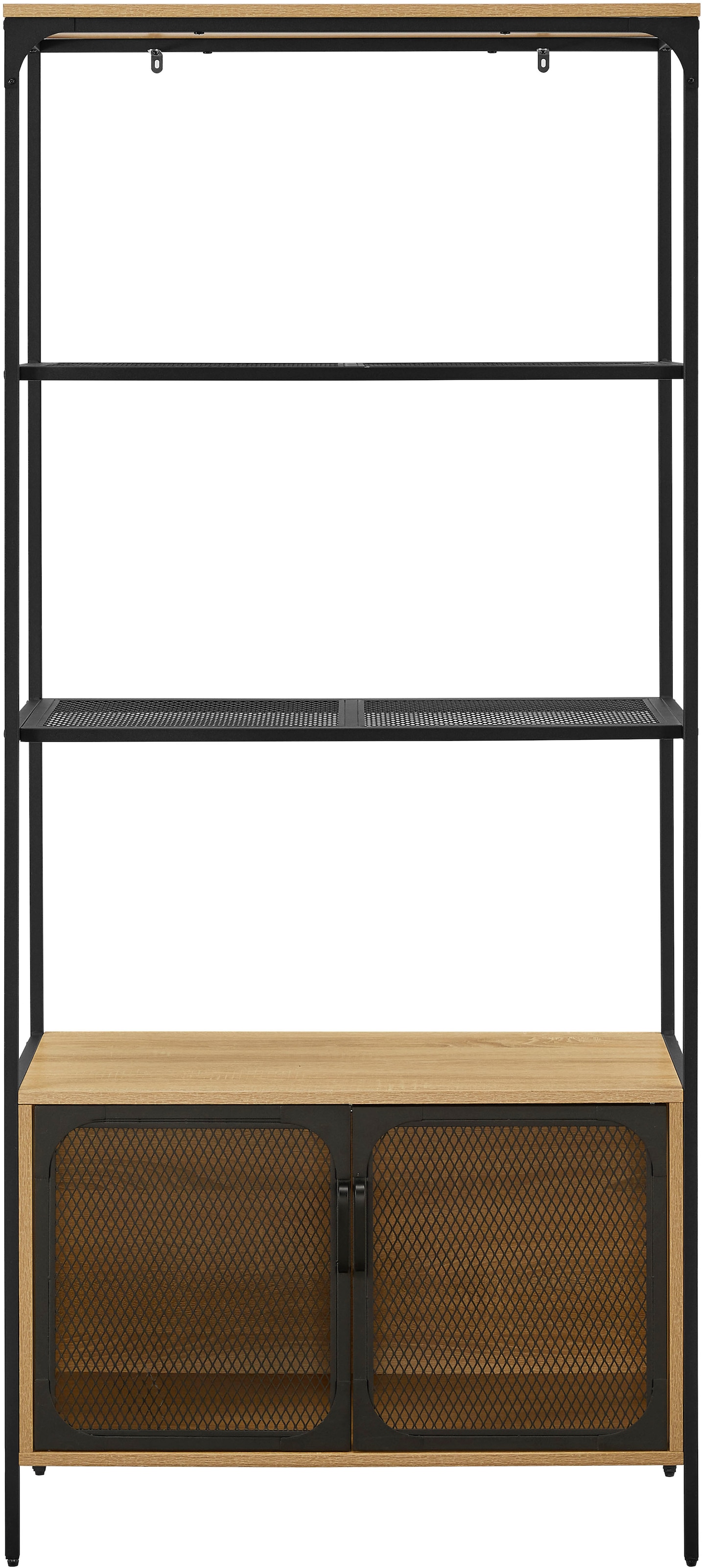 OTTO home Regal »Amance«, Metallgestell, viel Stauraum und ideal für Saugroboter, Höhe 177 cm
