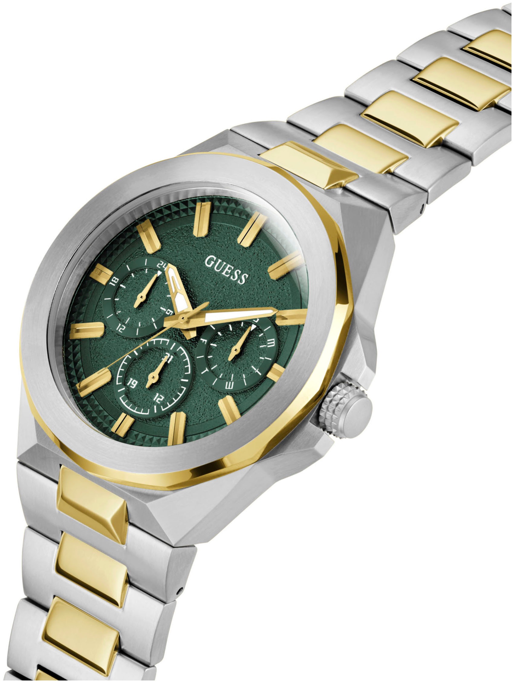 Guess Multifunktionsuhr »DASHBOARD«, Quarzuhr, Armbanduhr, Herrenuhr, Datum, 12/24-Std.-Anzeige