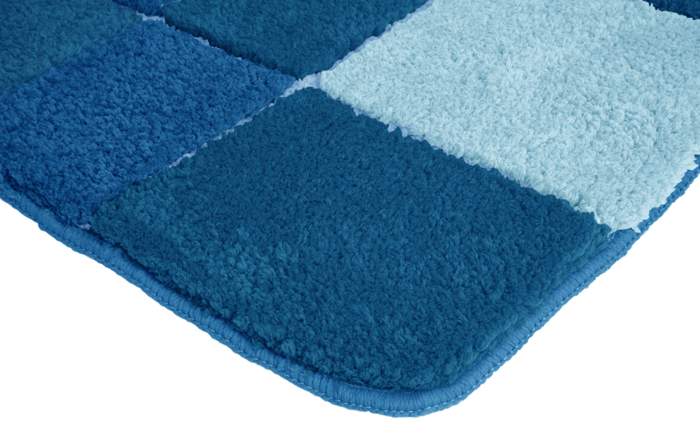 my home Badematte »Pia«, rutschhemmend beschichtet, strapazierfähig-fußbodenheizungsgeeignet-schnell trocknend, Badteppich, karierte Badematten, rechteckig, rund & als 3-tlg. Set