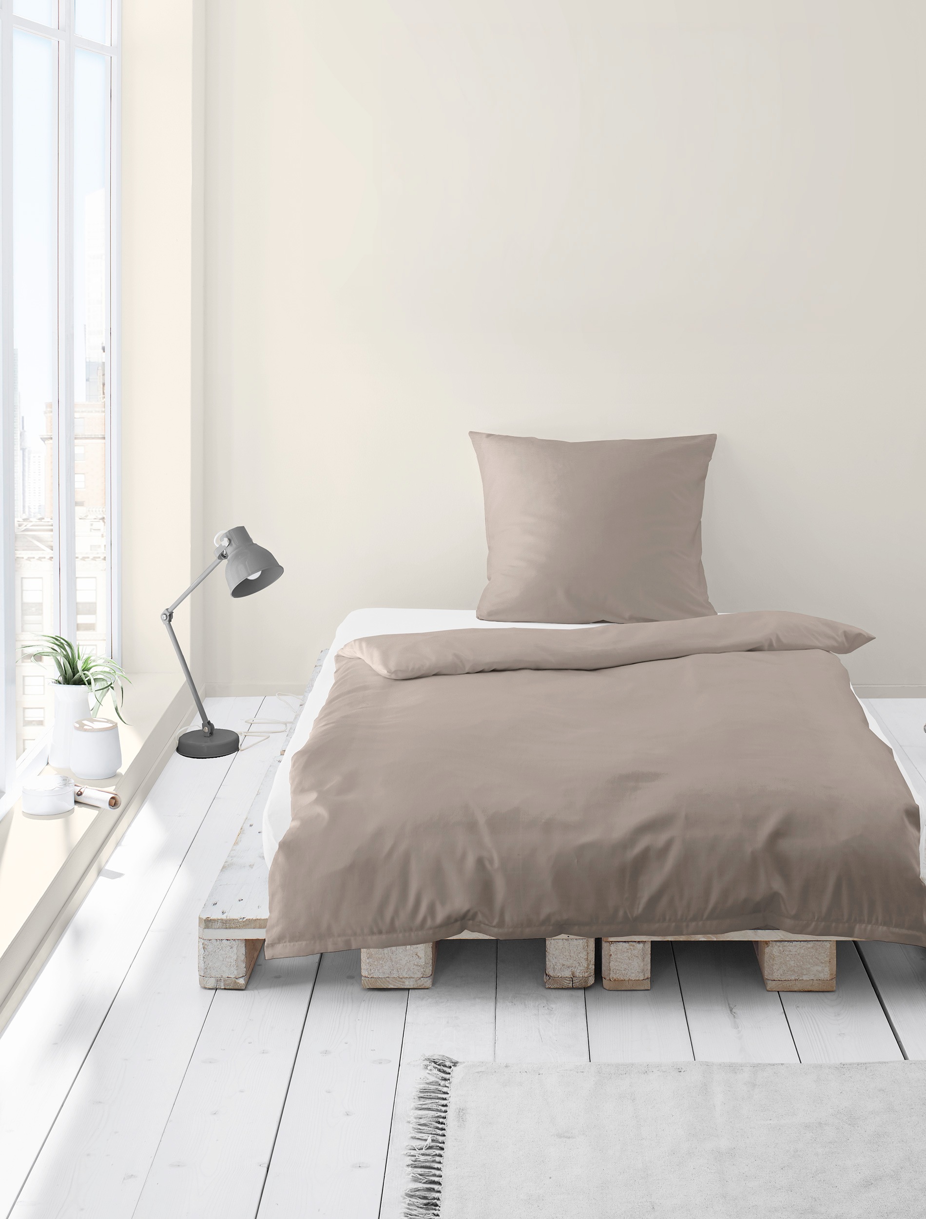 BIERBAUM Bettwäsche »Biber Uni in Gr. 135x200, 155x220 oder 200x200 cm«, Sc günstig online kaufen