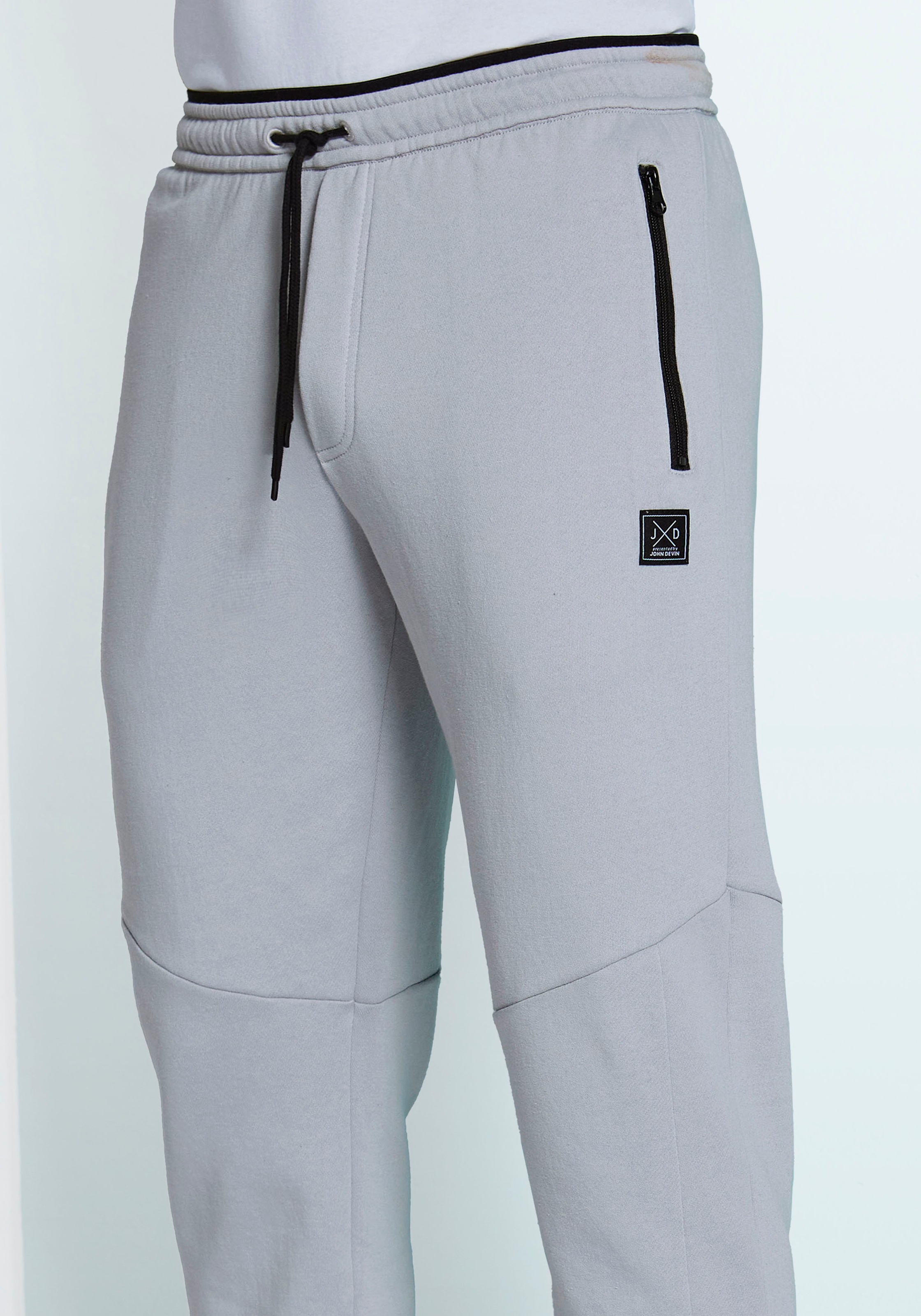 John Devin Sweathose, Jogginghose mit seitlichen Taschen und Bindeband aus Baumwoll-Mix