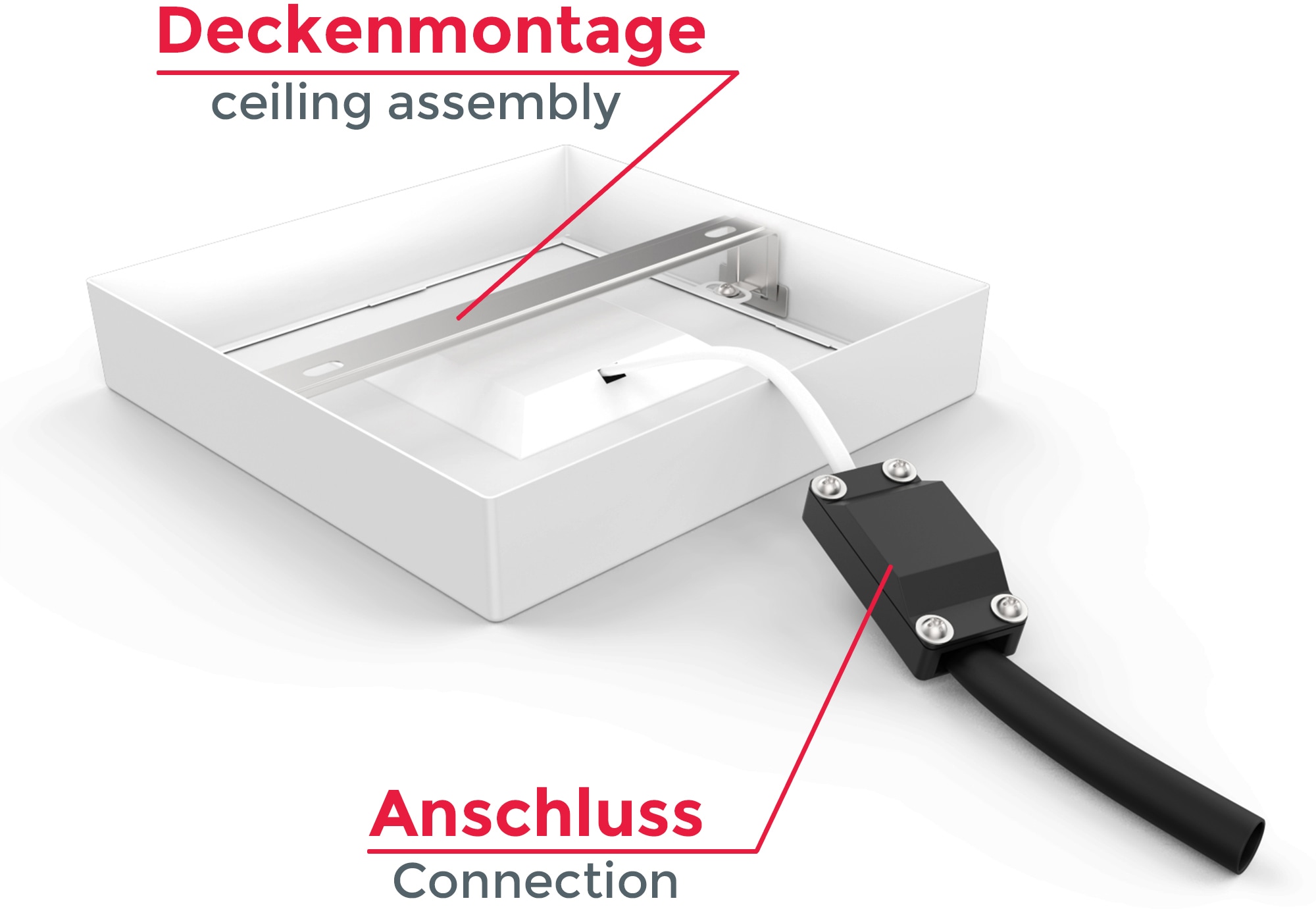 B.K.Licht LED Aufbaustrahler, 1 flammig, Leuchtmittel LED-Board | LED fest integriert, LED Unterbauleuchte inkl. 12W 900lm 3.000K Aufputz Strahler Eckig weiß