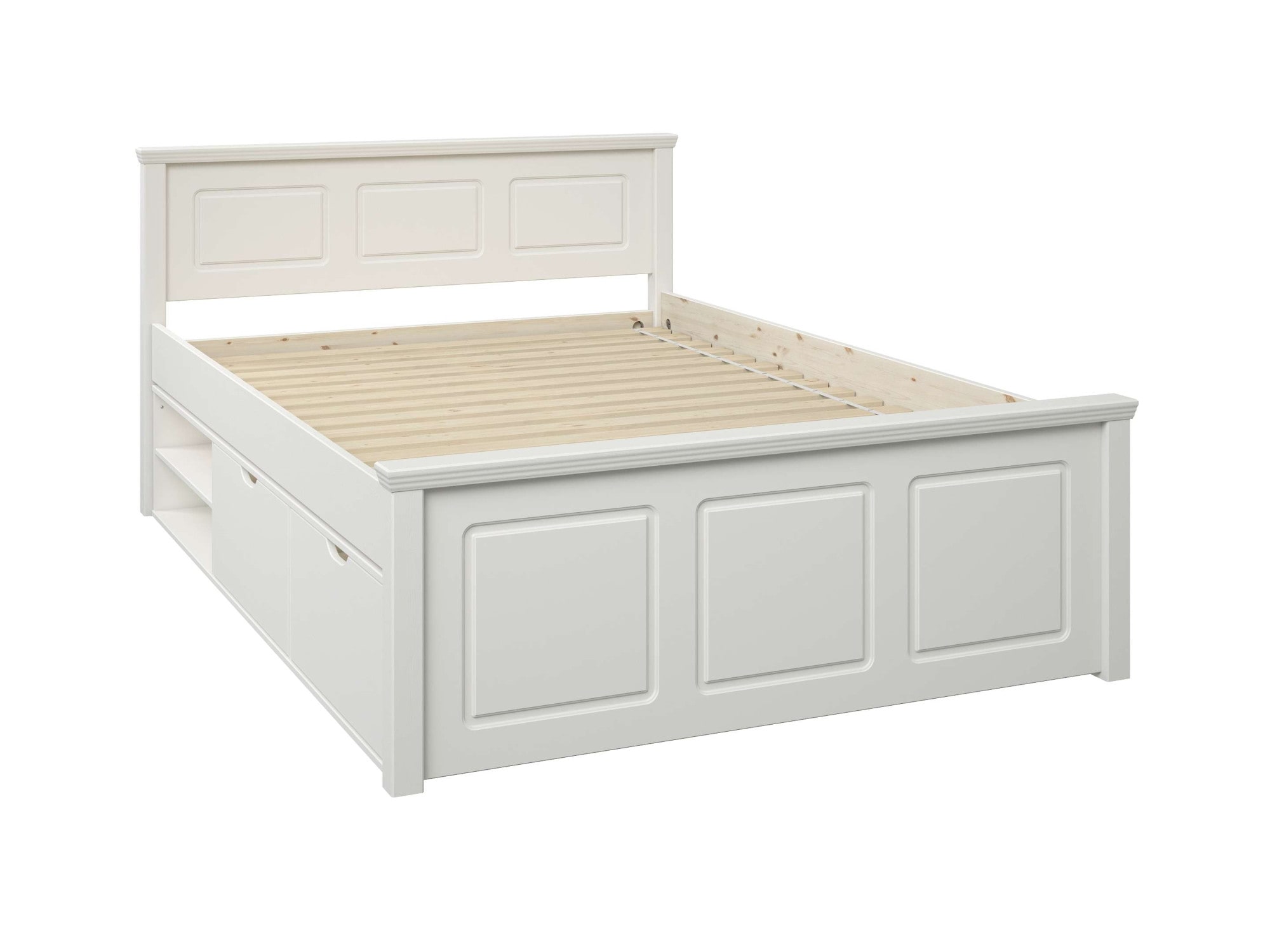 OTTO home Stauraumbett »Svea, Bett, teilmassiv, funktional« B/T/H: 150/211/93 cm,  inklusive Lattenrost, Bettschubkasten, FSC® zertifiziert