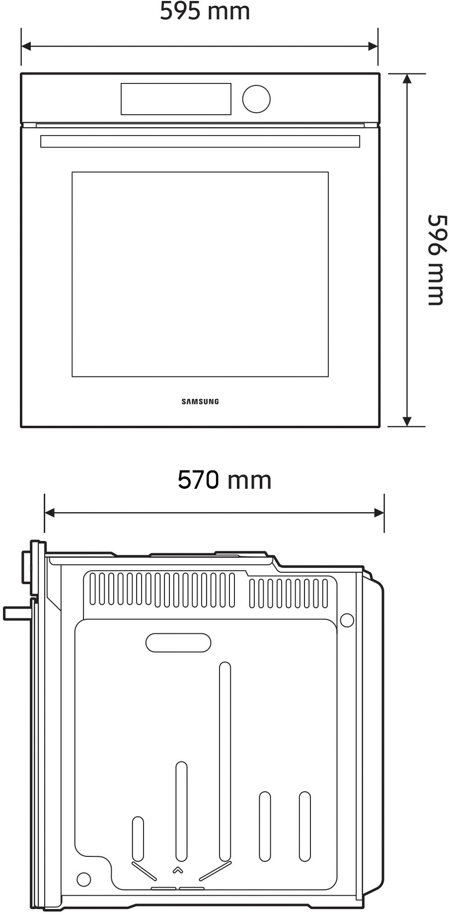 Samsung Einbaubackofen »NV68A1140BS«, NV3300A, NV68A1140BS, katalytische Reinigung