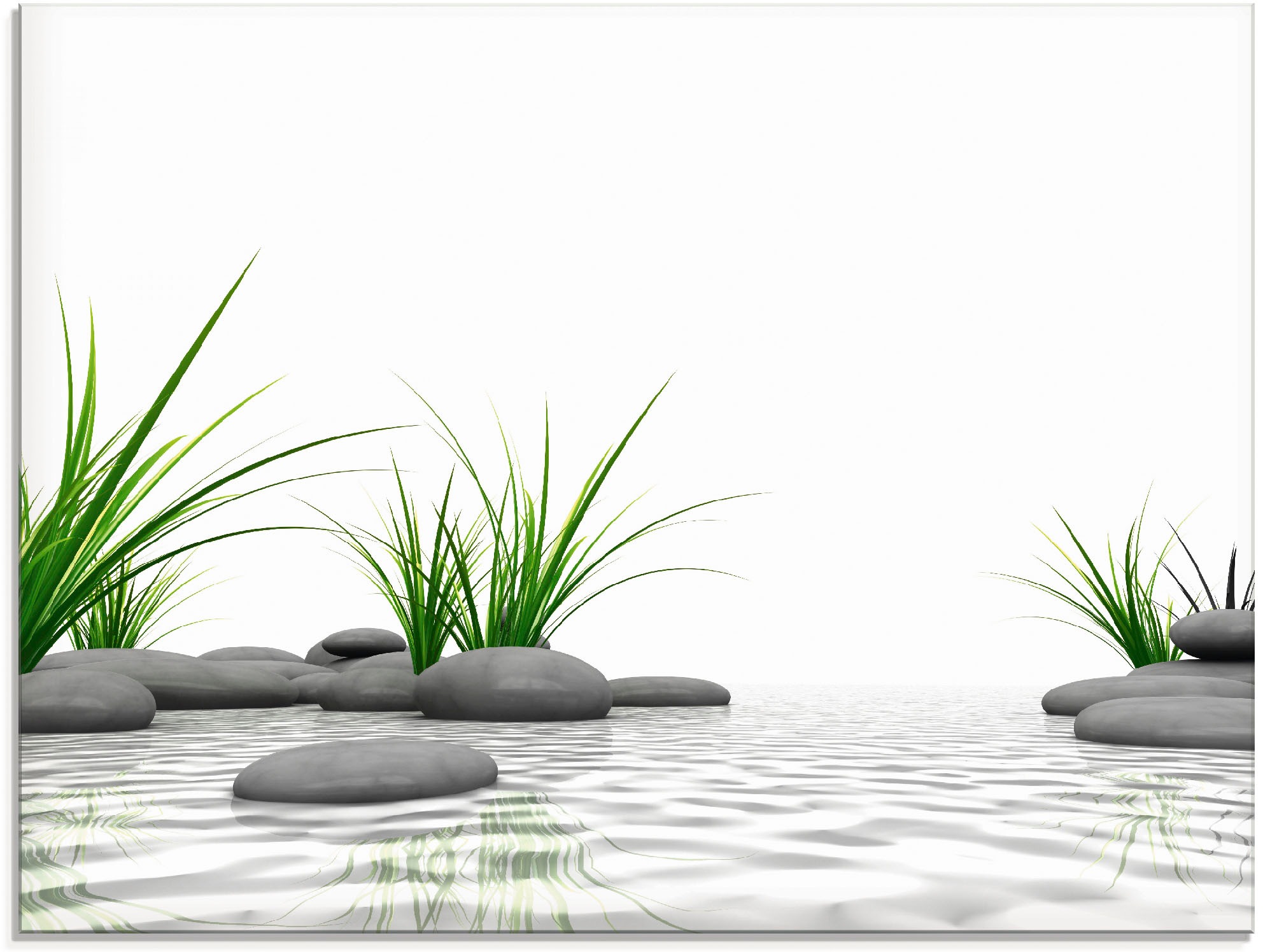 Artland Glasbild »3D Steine«, Zen, (1 St.), in verschiedenen Größen