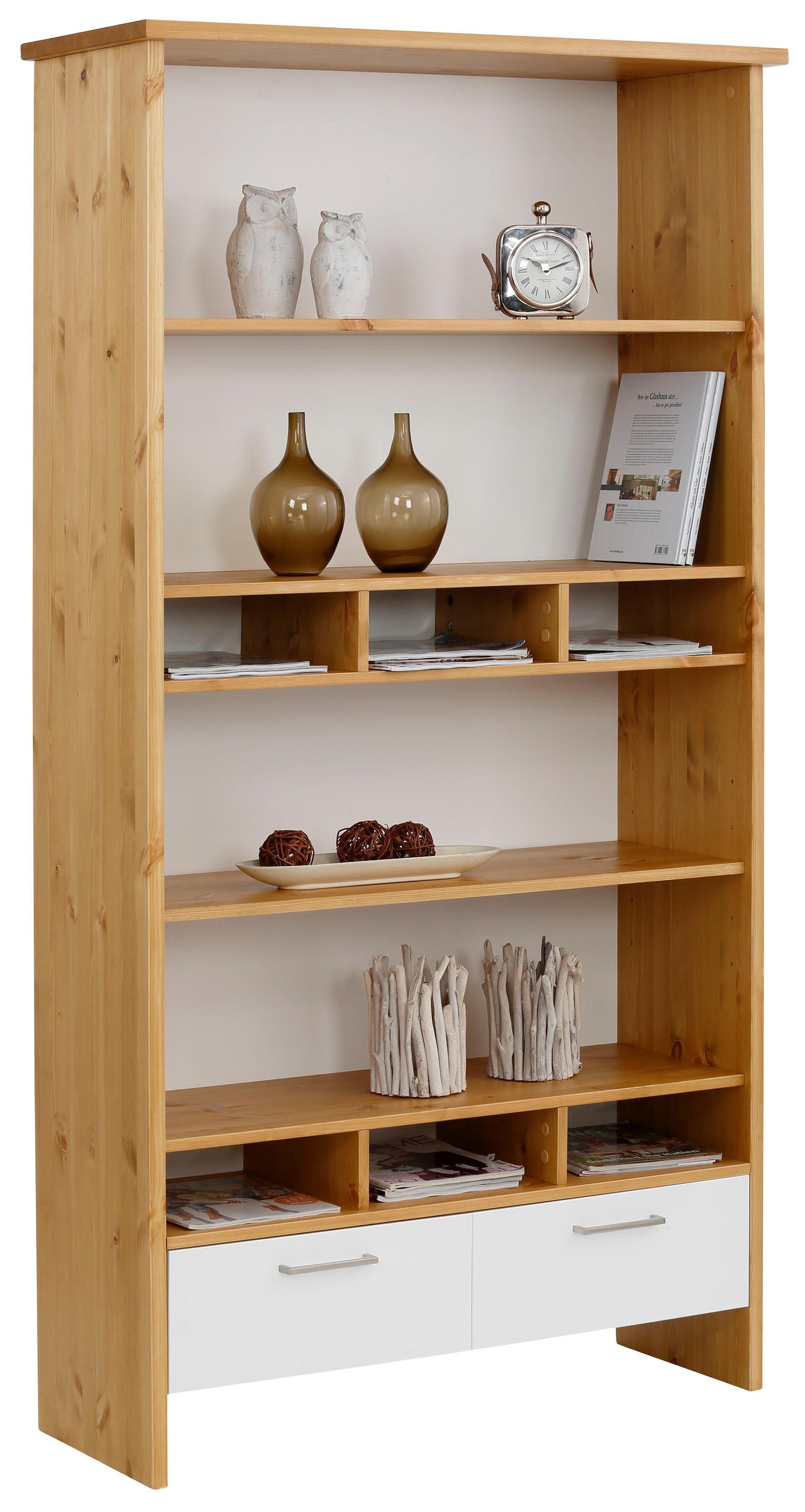 Home affaire Mehrzweckregal »Ixo«, Regal, Breite 101 cm, mit 2 Schubladen, aus masiver Kiefer, FSC®