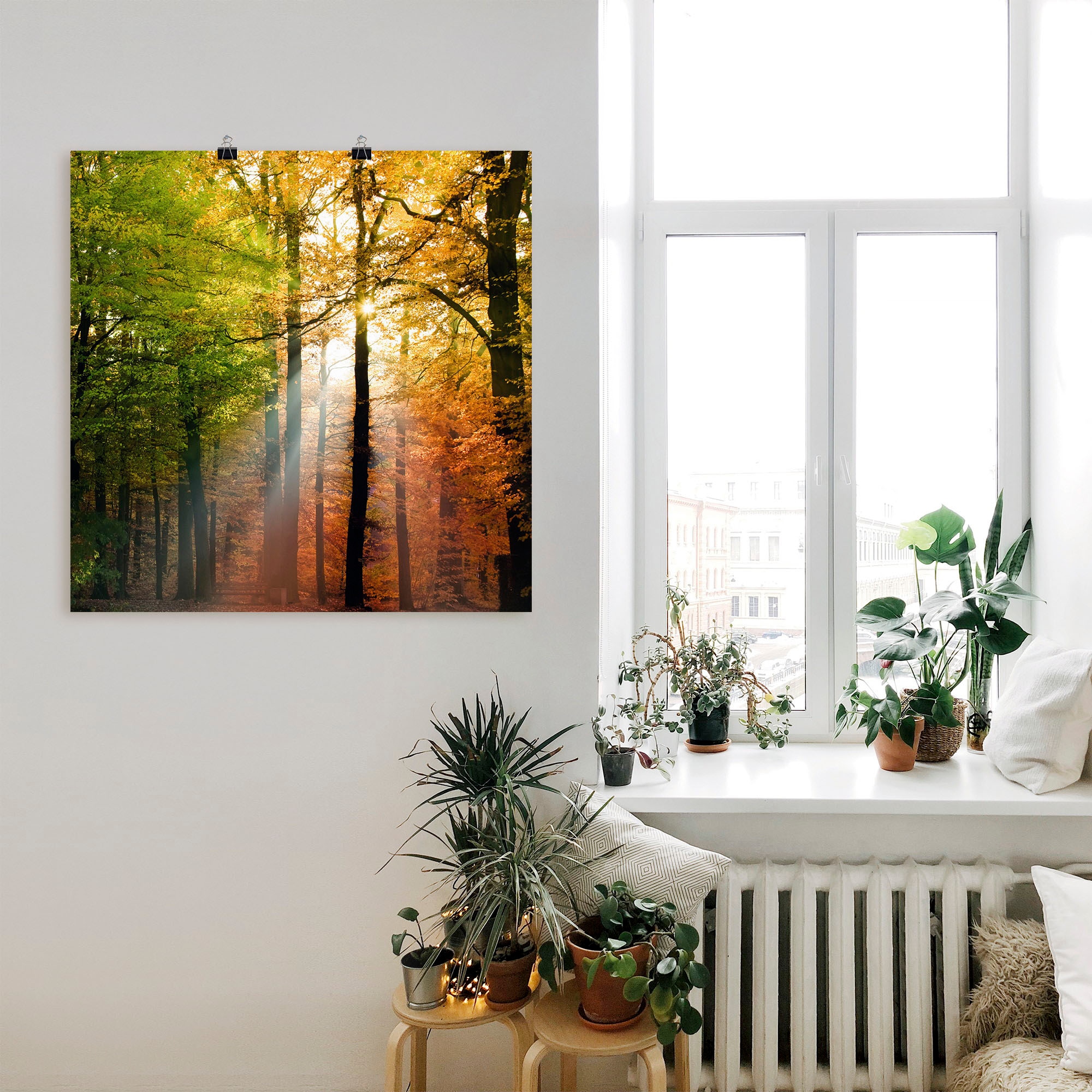 Artland Wandbild »Schöner Herbsttag 2«, Wald, (1 St.), als Alubild, Outdoorbild, Leinwandbild, Poster in verschied. Größen