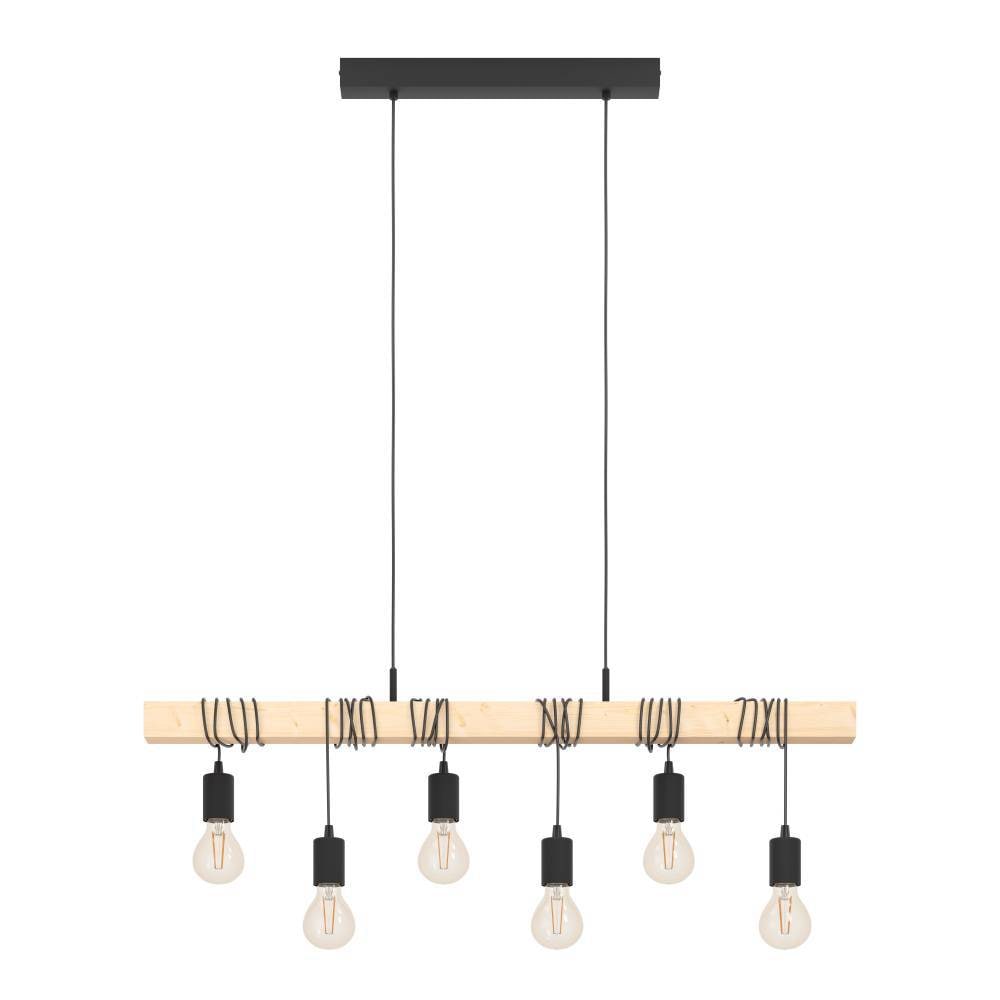 EGLO Hängeleuchte »TOWNSHEND«, 6 flammig, Leuchtmittel E27 | ohne Leuchtmittel, Wohnzimmer, Esszimmer, 6-flammig, 110x10,5x100cm