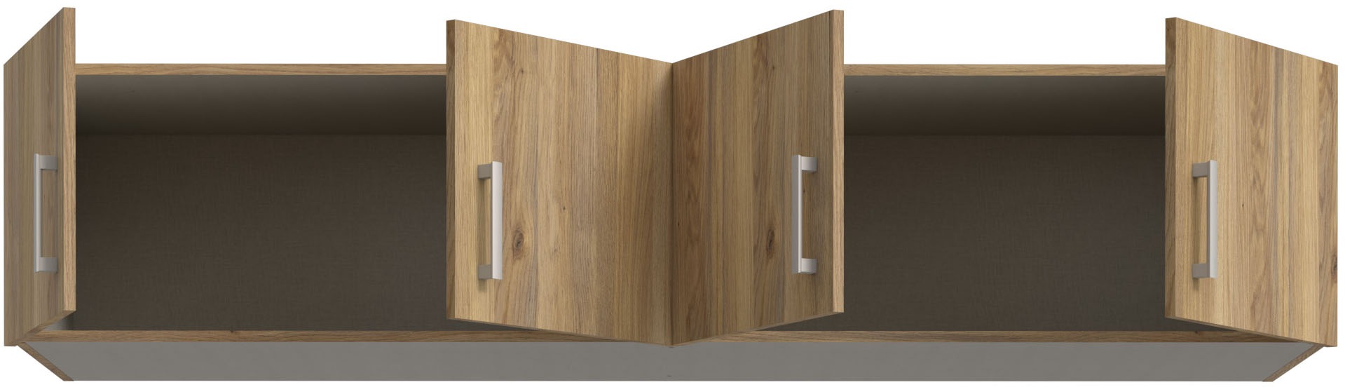 FORTE Schrankaufsatz Schrankaufsatz, Stauraum, 4 Türen, Raumnutzung