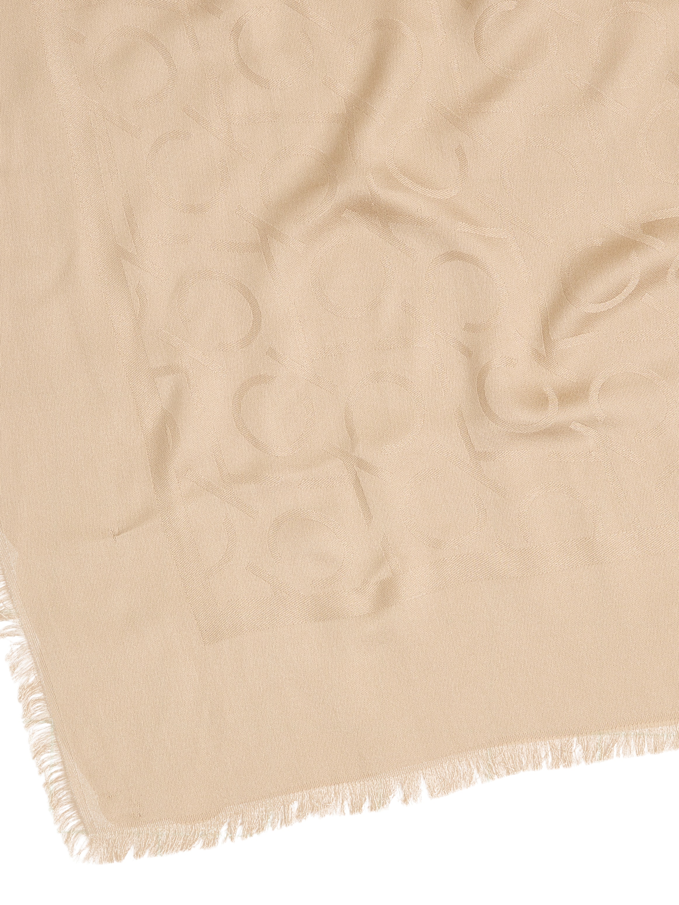Calvin Klein Schal »SHINY JACQUARD MONOGRAM SQUARE«, mit Logo-Jacquardmuster