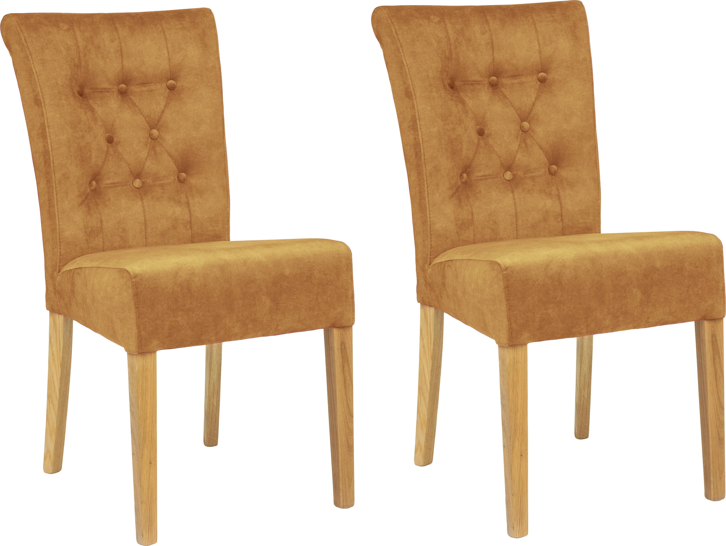 Home affaire Polsterstuhl »Queen«, (Set), 2 St., Samtvelours, Esszimmerstuh günstig online kaufen