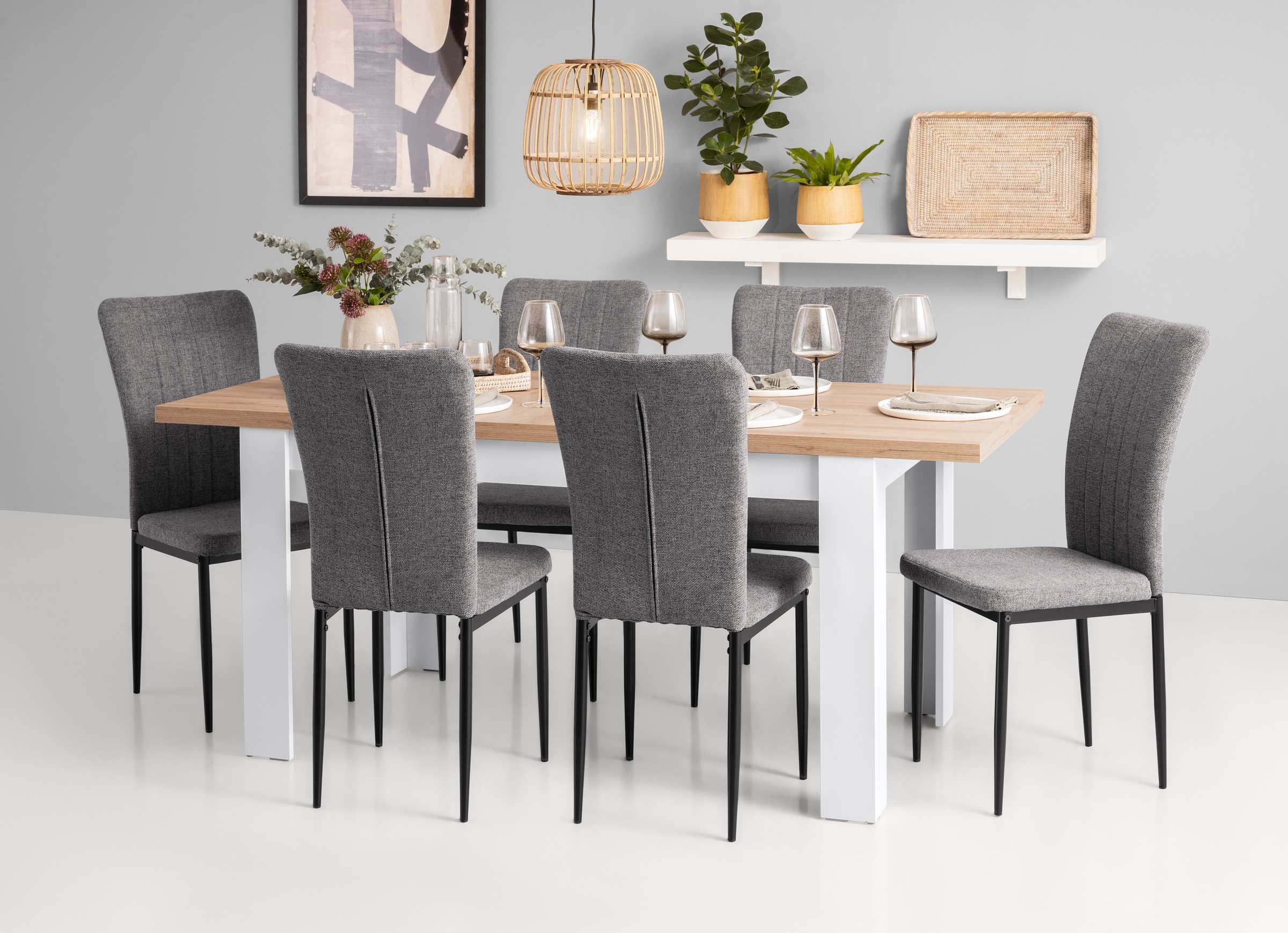 Home affaire 4-Fußstuhl »Bergamo« (Set) 6 Stk.erhältlich in Samt, Vintage-M günstig online kaufen