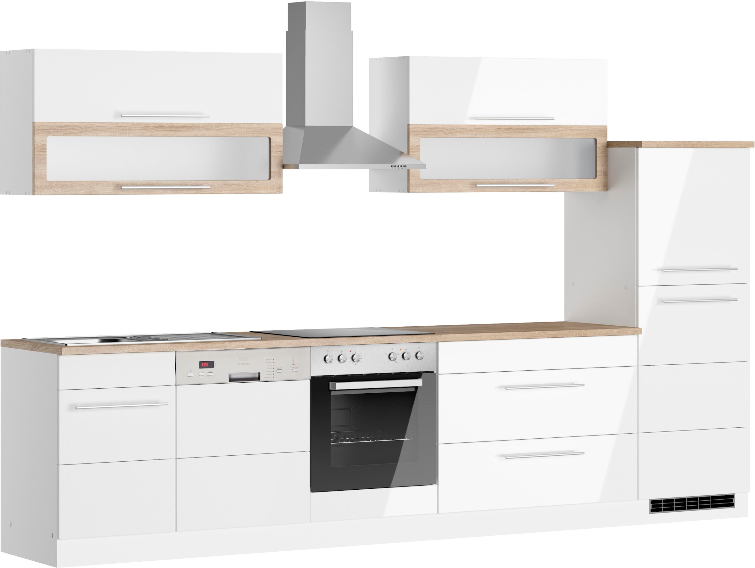 KOCHSTATION Küchenzeile »KS-Wien« Breite 330 cm, wahlweise mit E-Geräten günstig online kaufen