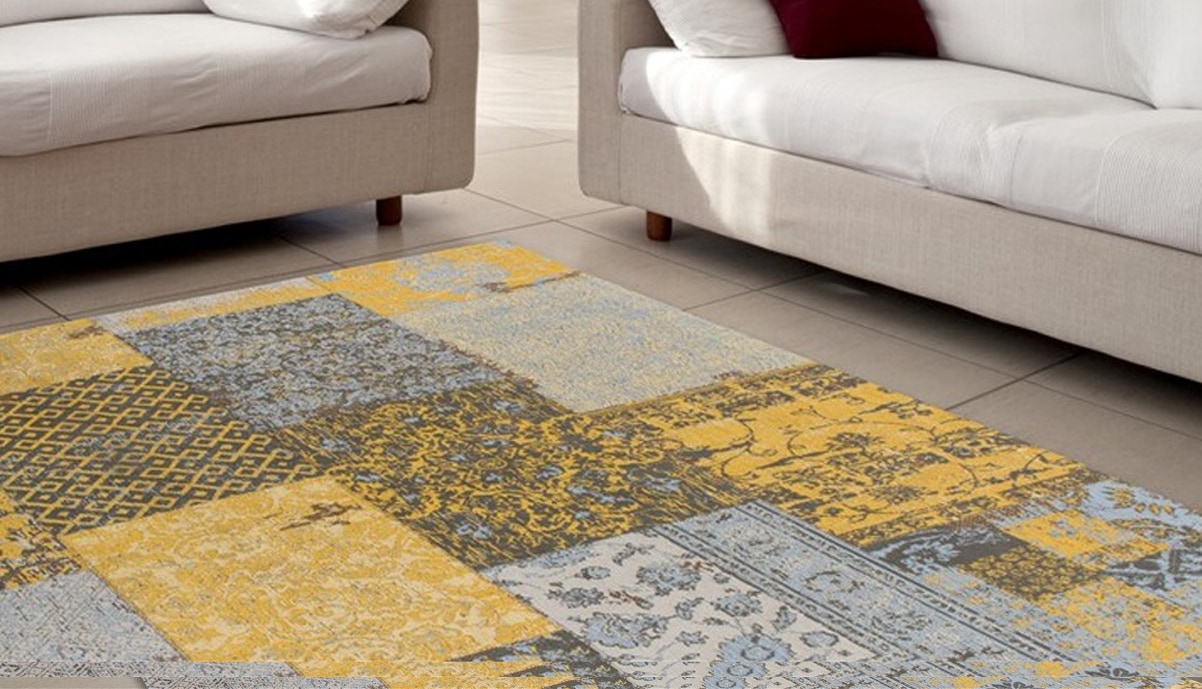 my home Teppich »Ella«, rechteckig, 10 mm Höhe, Vintage Design, Wohnzimmer günstig online kaufen