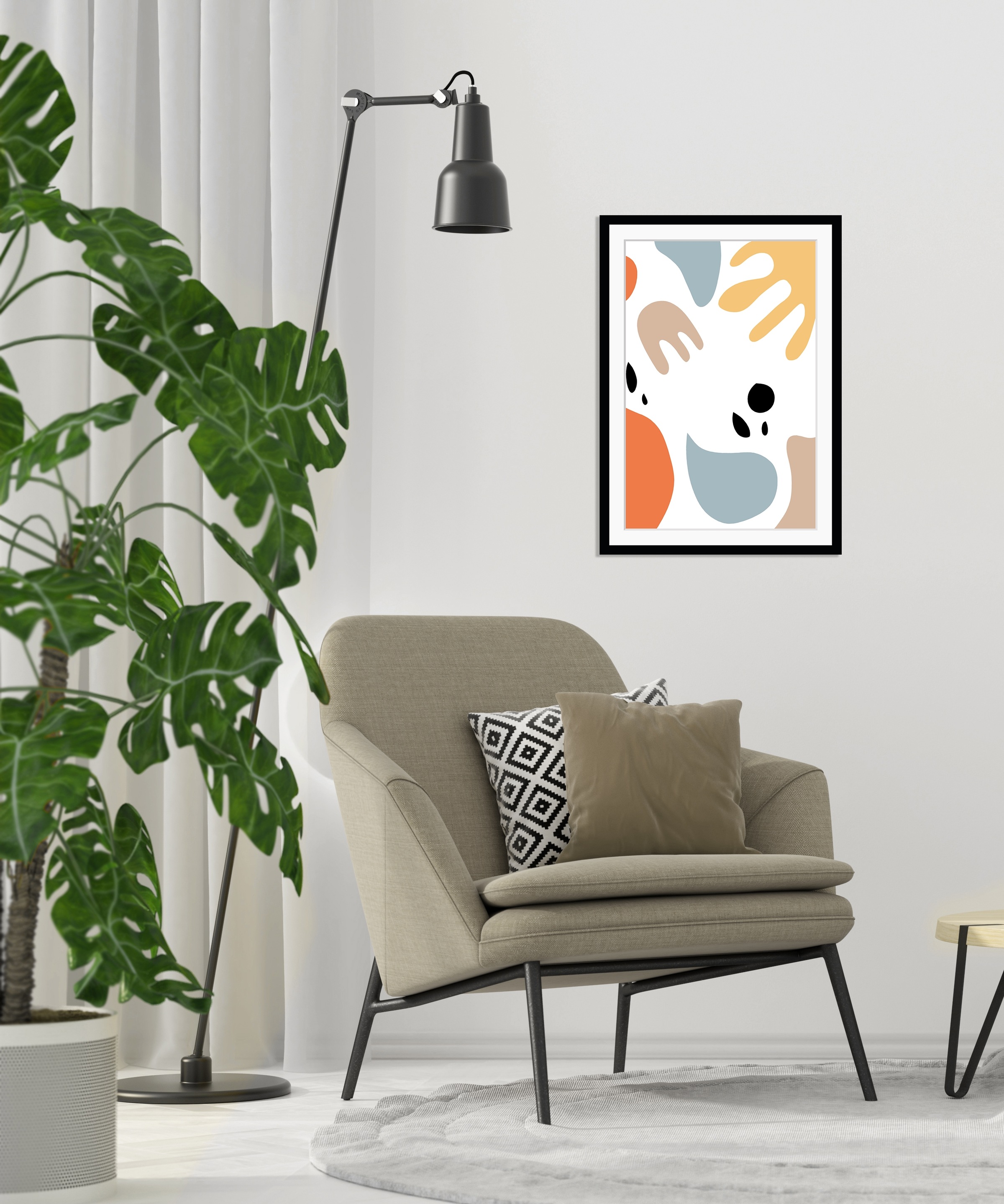 queence Bild »Magnus«, Abstrakt-Kunst-Figuren-Gemälde, HD Premium Poster-Dr günstig online kaufen