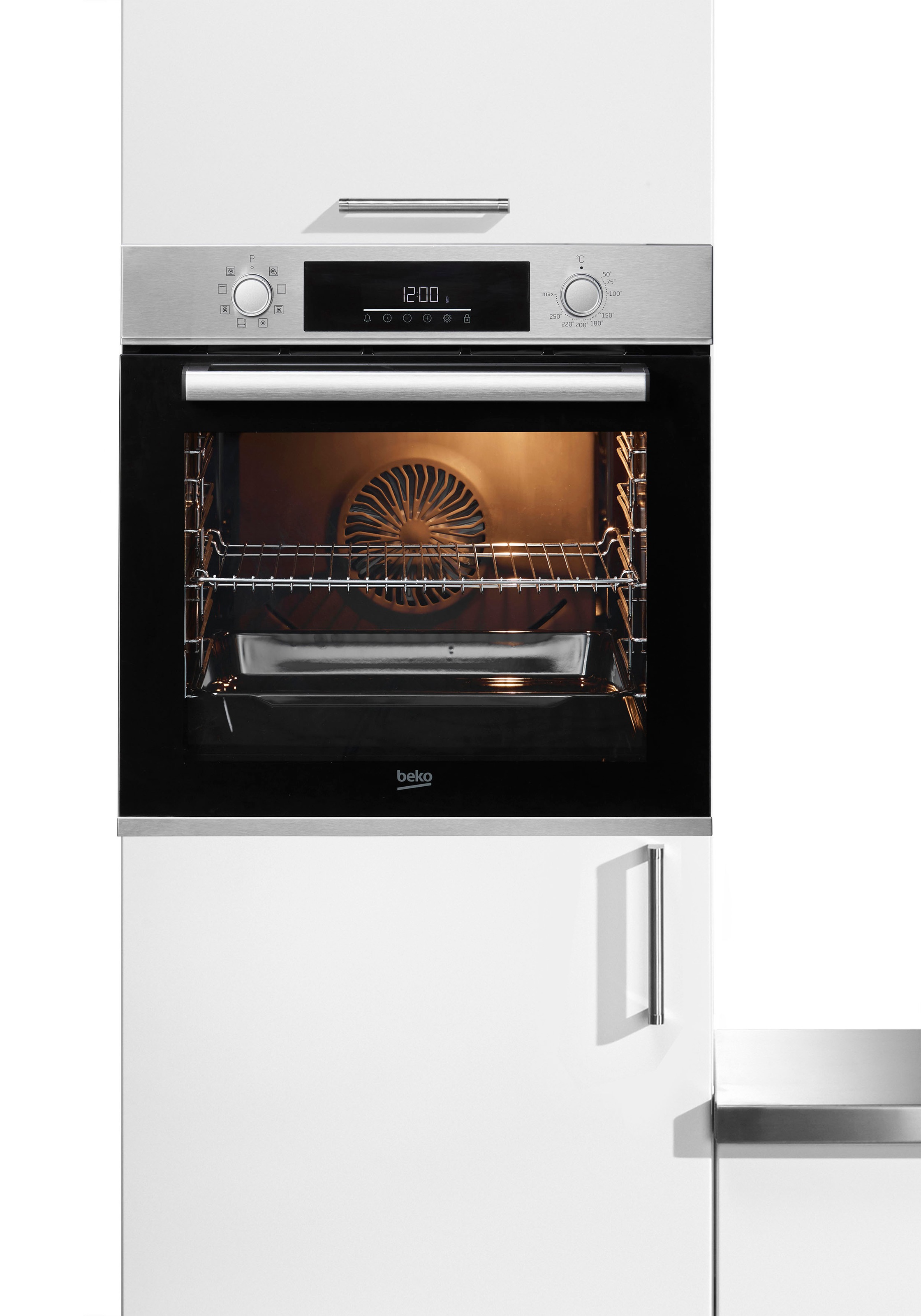 BEKO Einbaubackofen »BBIM12300X«, mit Teleskopauszug nachrüstbar günstig online kaufen