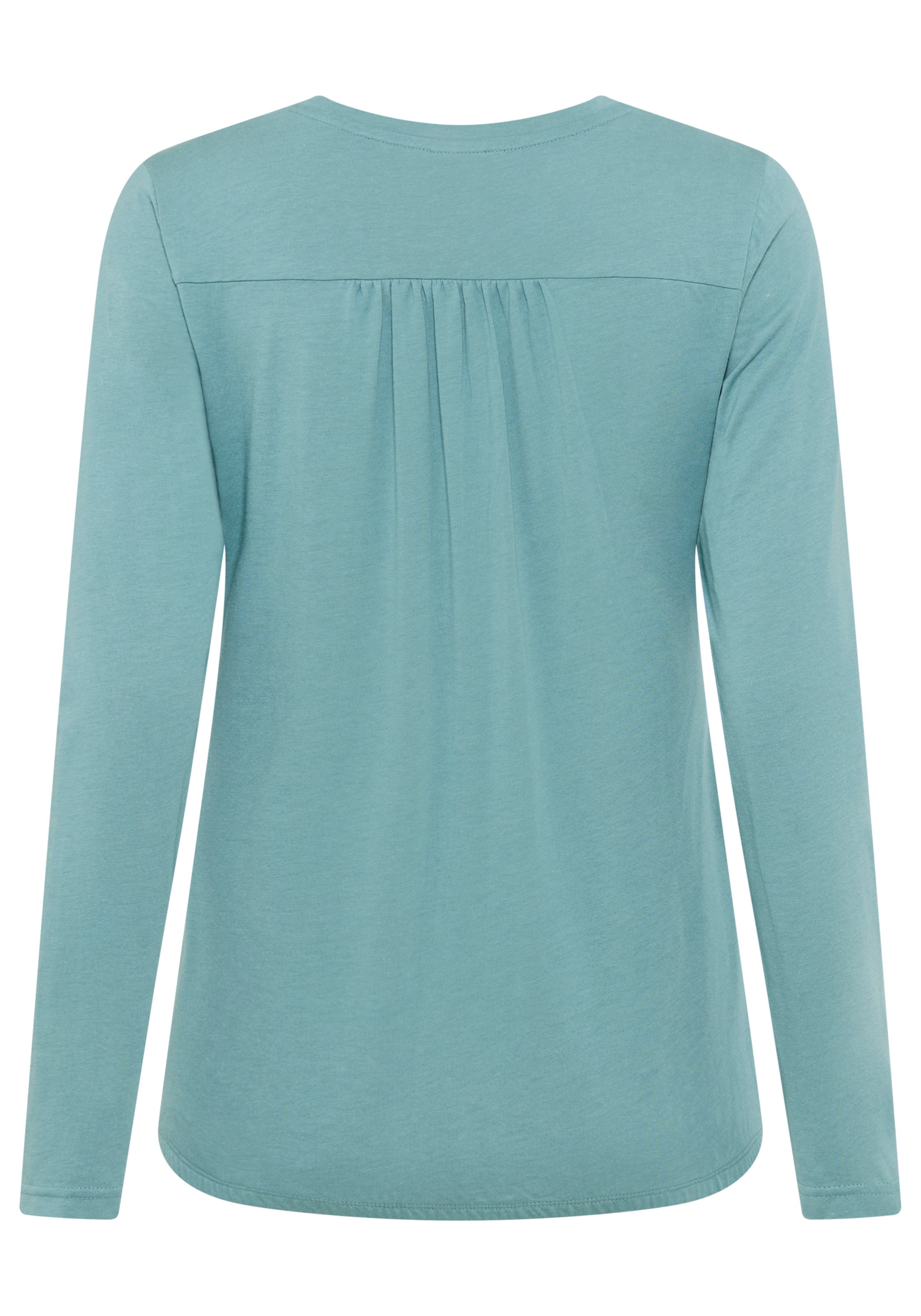 KangaROOS Langarmshirt, mit Knopfleiste und süßen Details