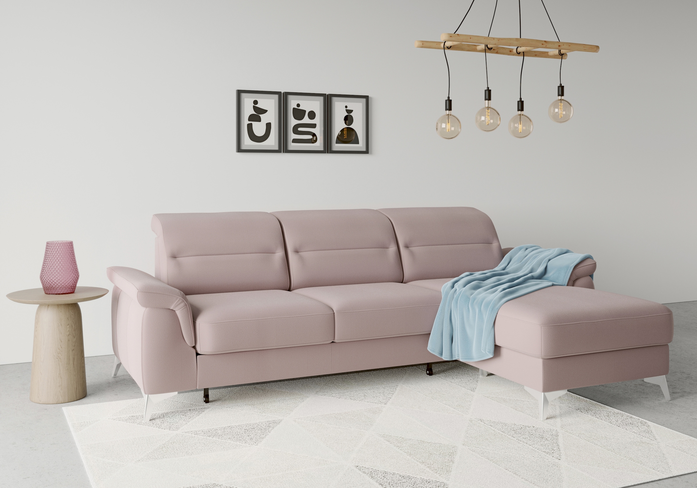 sit&more Ecksofa »Sinatra L-Form« mit Recamiere, optinal mit Kopfteilverste günstig online kaufen