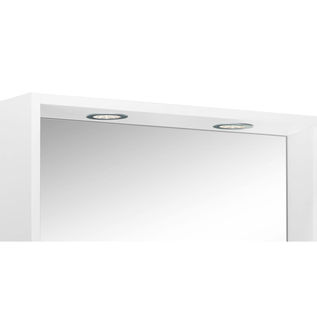 HELD MÖBEL Badmöbel-Set »Davos«, (3 St.), Spiegel inklusive Beleuchtung, Regal und Waschbeckenunterschrank