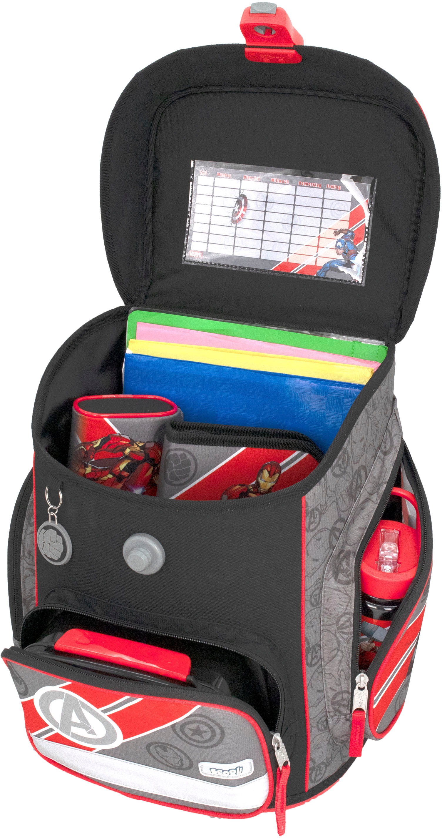 Scooli Schulranzen »EasyFit, Avengers«, Reflektoren