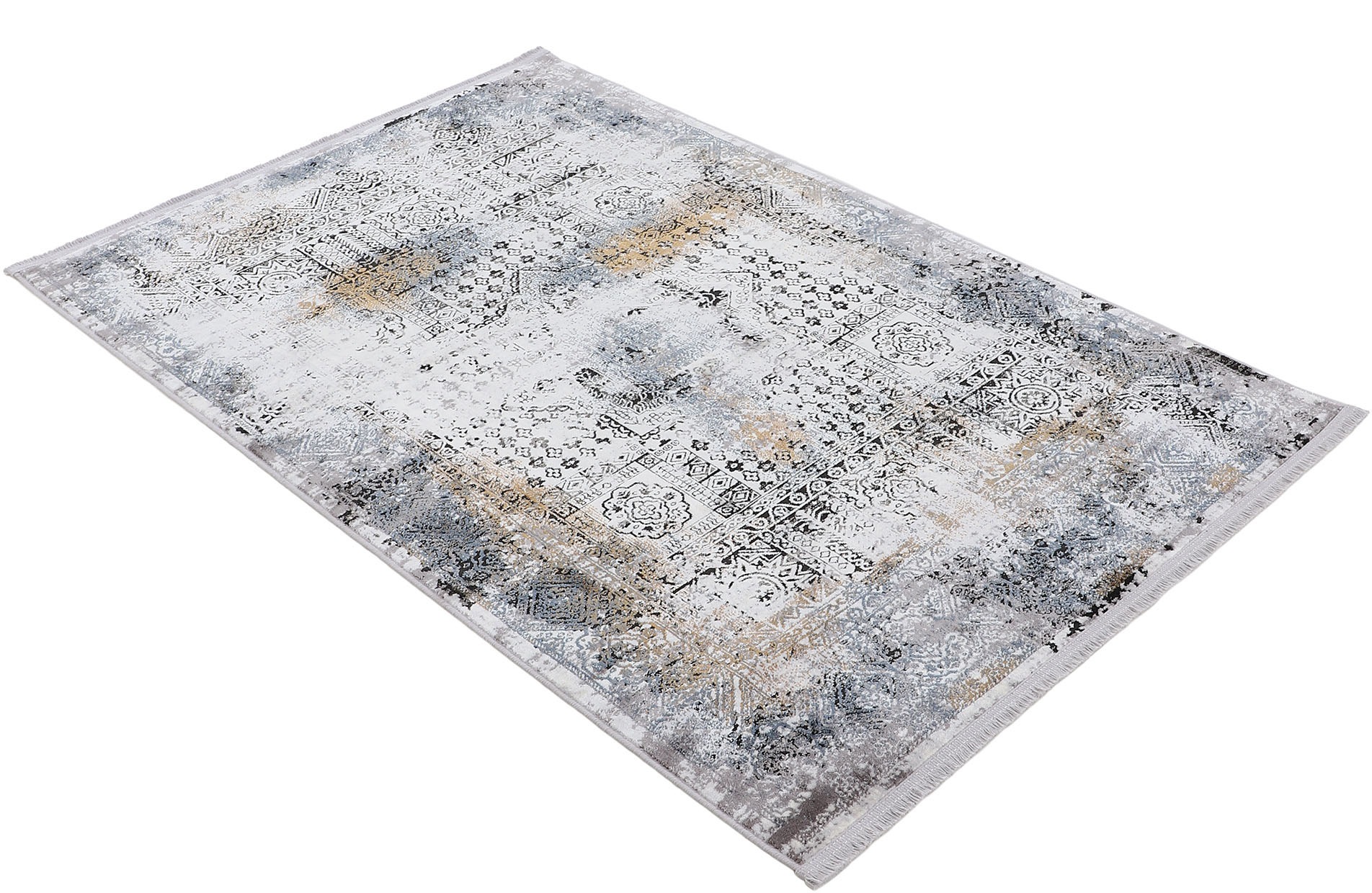 carpetfine Teppich »Vintage Liyath«, rechteckig, 8 mm Höhe, hoher Viskoseanteil, im Vintage Look, Wohnzimmer
