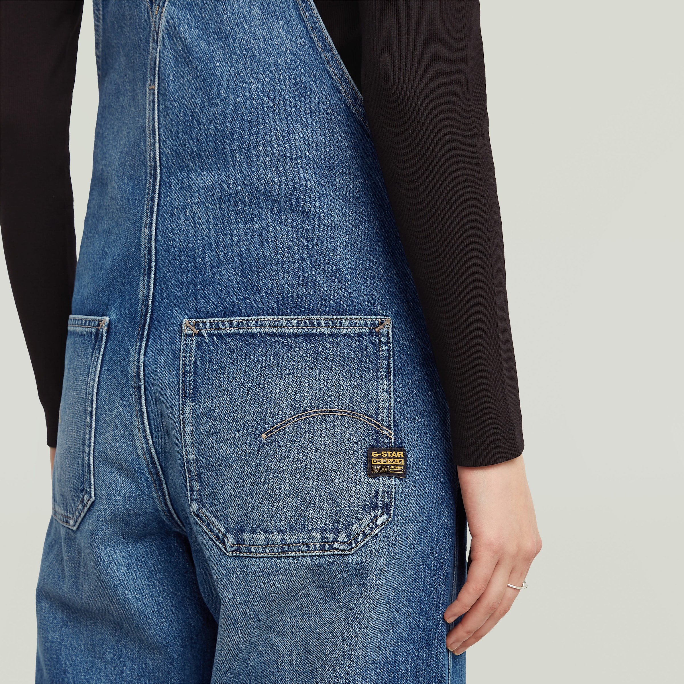 G-STAR Latzhose »Straight Leg Dungaree«, mit Knöpfen an den Seiten