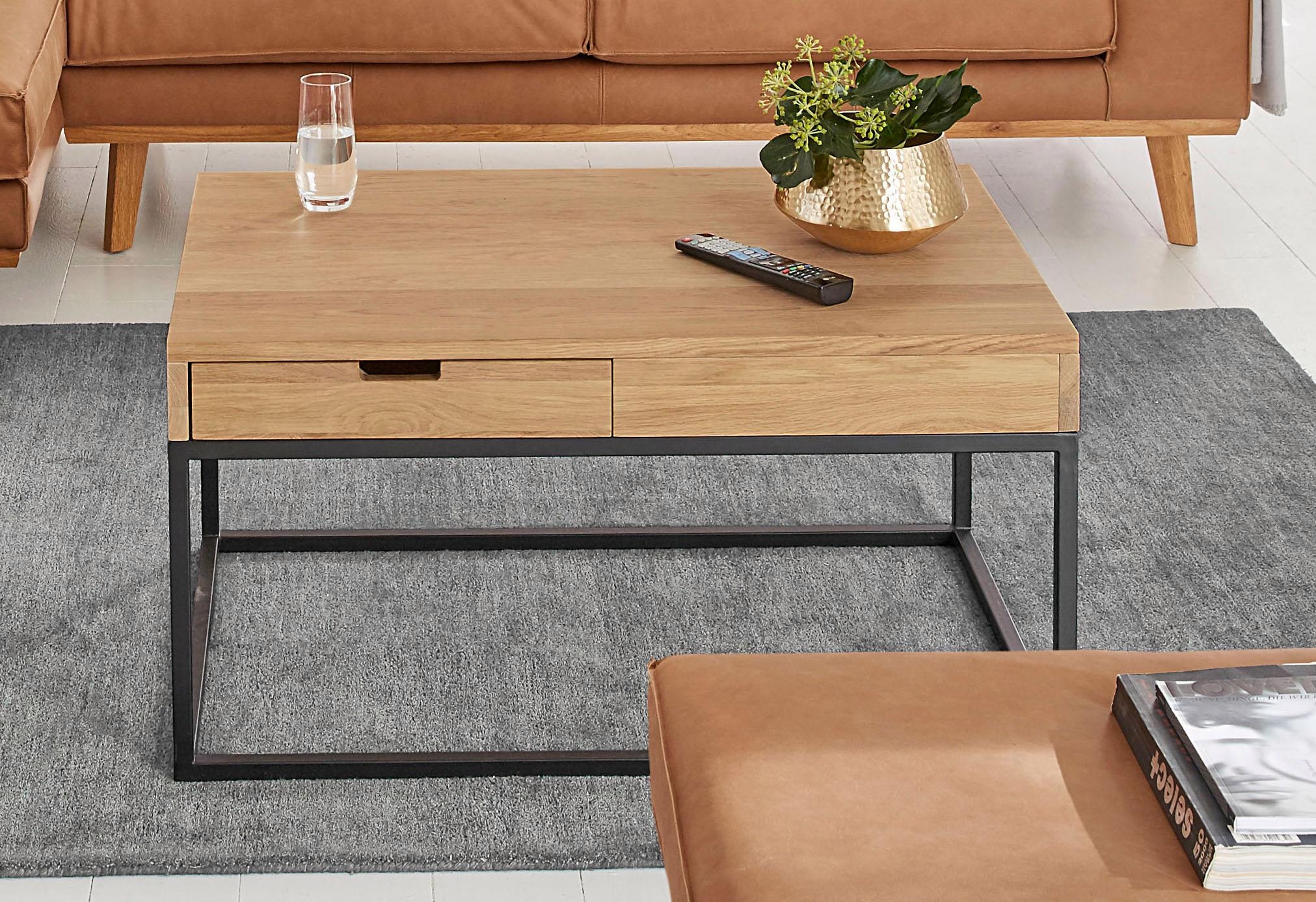 Home affaire Couchtisch »Rava«, in 2 Größen, aus massiver Eiche günstig online kaufen
