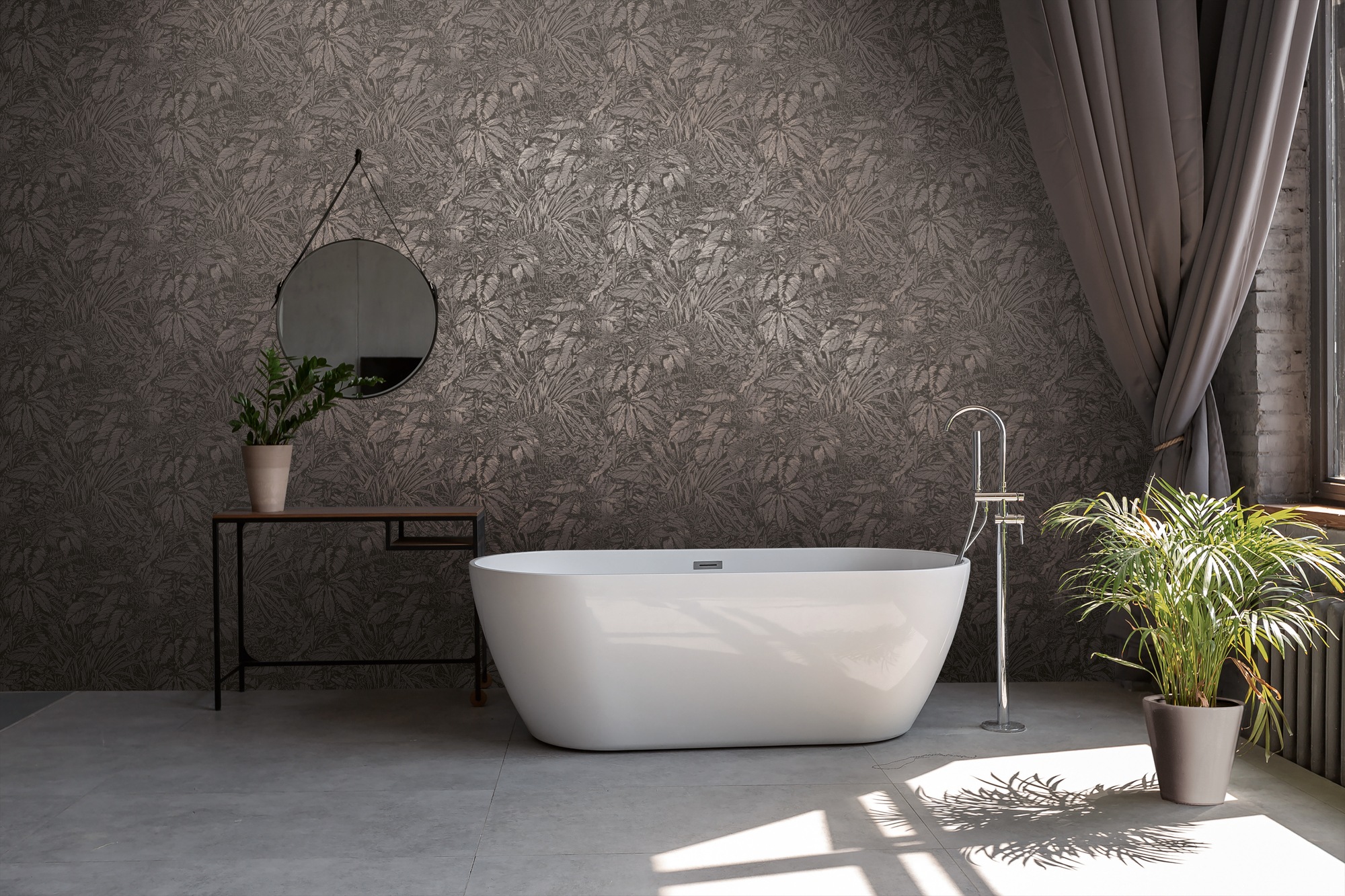 living walls Vliestapete »Smart Surfaces Natur-Tapete Mustertapete Floral Natur«, leicht glänzend, Vliestapete Dschungel für Schlafzimmer Küche Wohnzimmer Natur Design