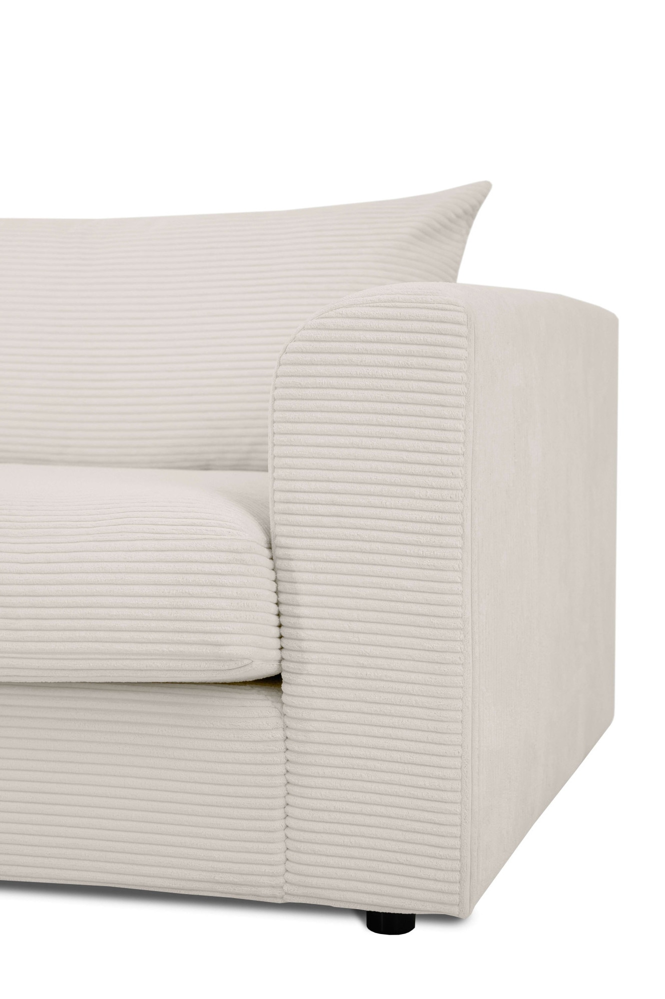 LeGer Home by Lena Gercke Ecksofa »Avelina«, (2 St.), Breite 297 cm, in Cord- und Chenille- Stoff, Rückenkissen mit Federn