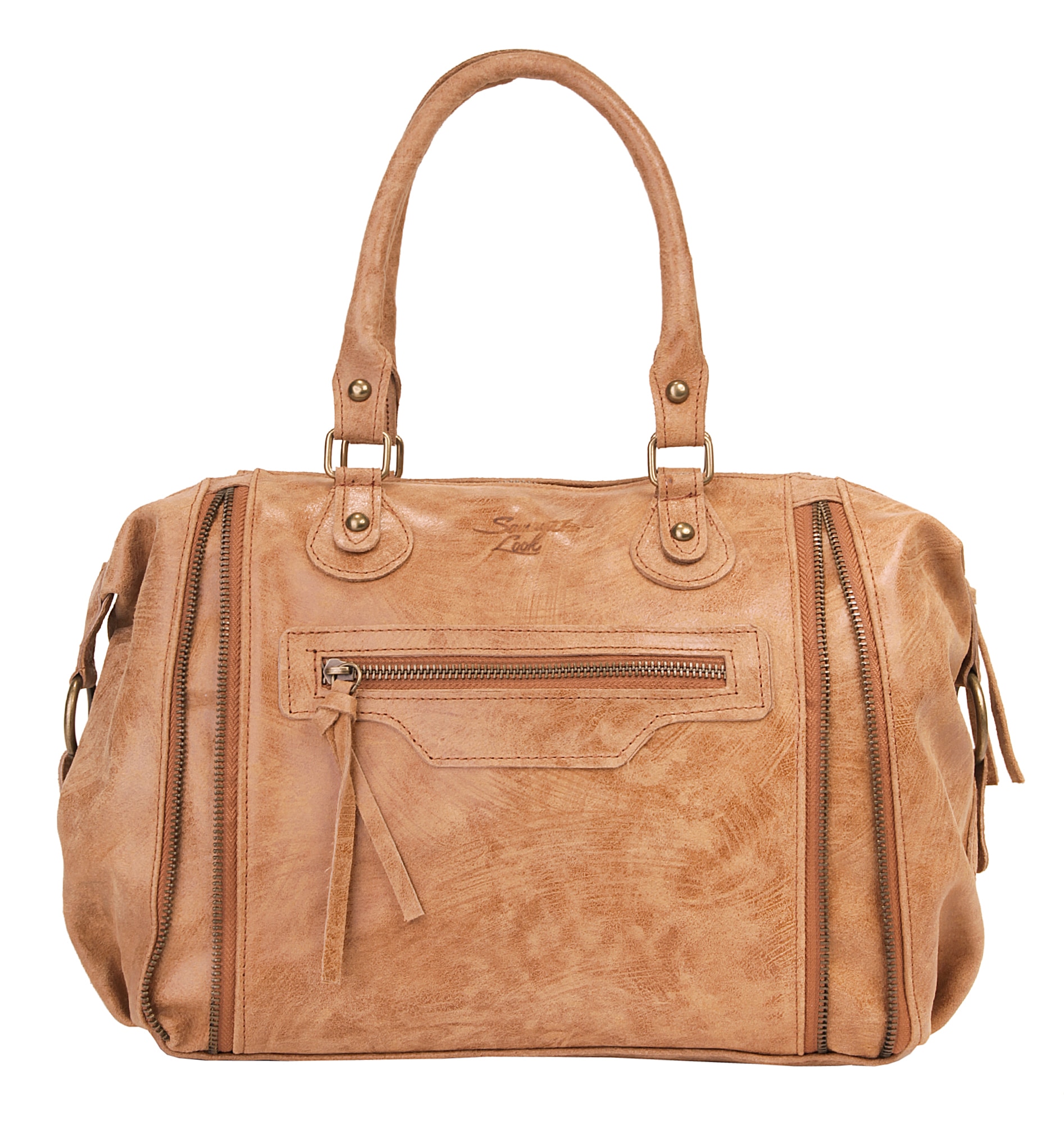 Samantha Look Henkeltasche, echt Leder, Made in Italy