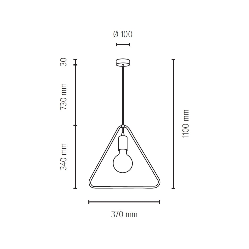 SPOT Light Pendelleuchte »CARSTEN WOOD«, 1 flammig, Leuchtmittel E27 | ohne Leuchtmittel, Hängeleuchte, Moderne Leuchte aus Metall und Eichenholz