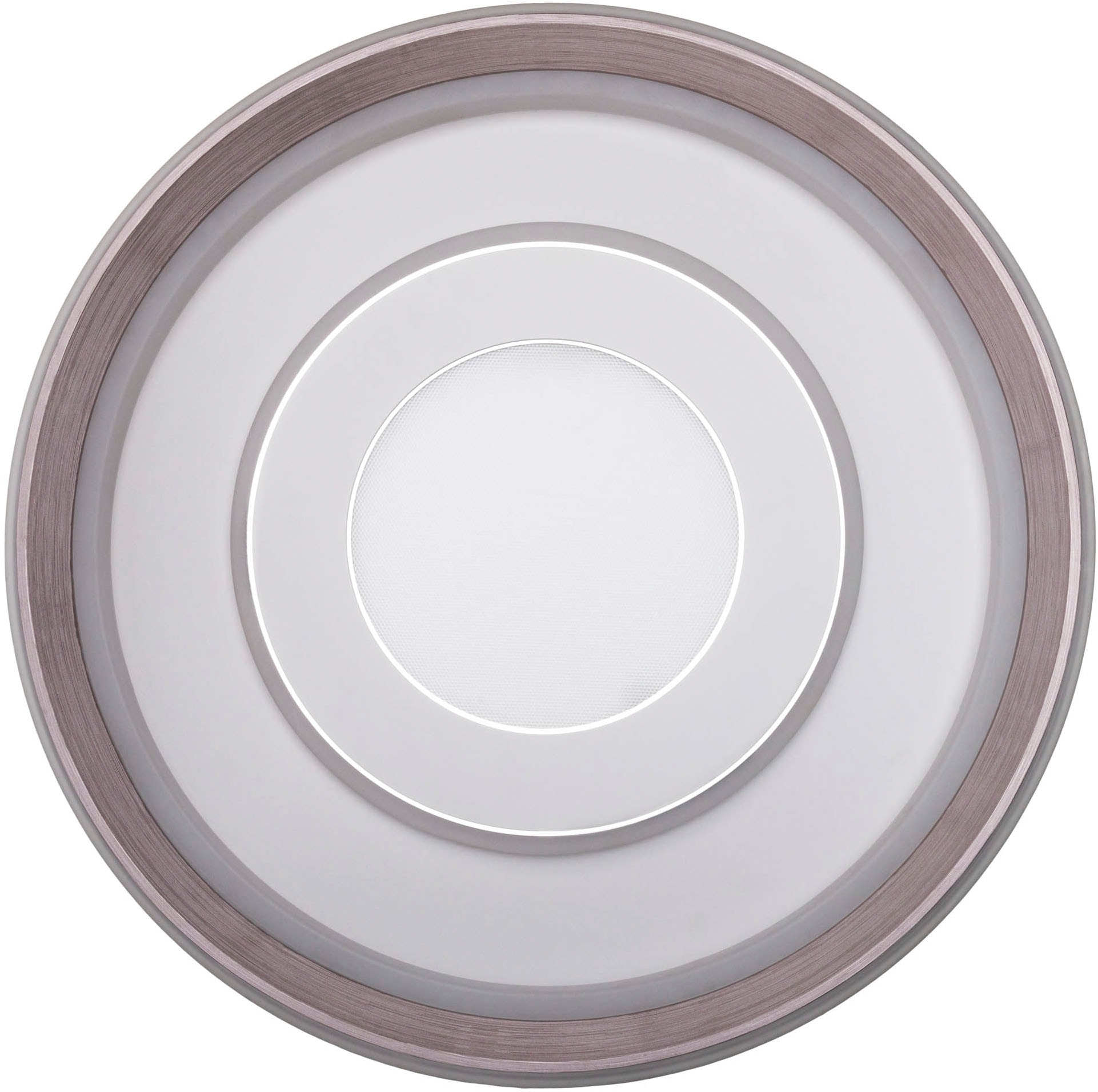 näve LED Deckenleuchte »Doira«, 1 flammig, Leuchtmittel LED-Modul | LED wechselbar, weiß/silber, dimmbar per Fernbedienung (inkl), CCT, Memory, Nachtlicht
